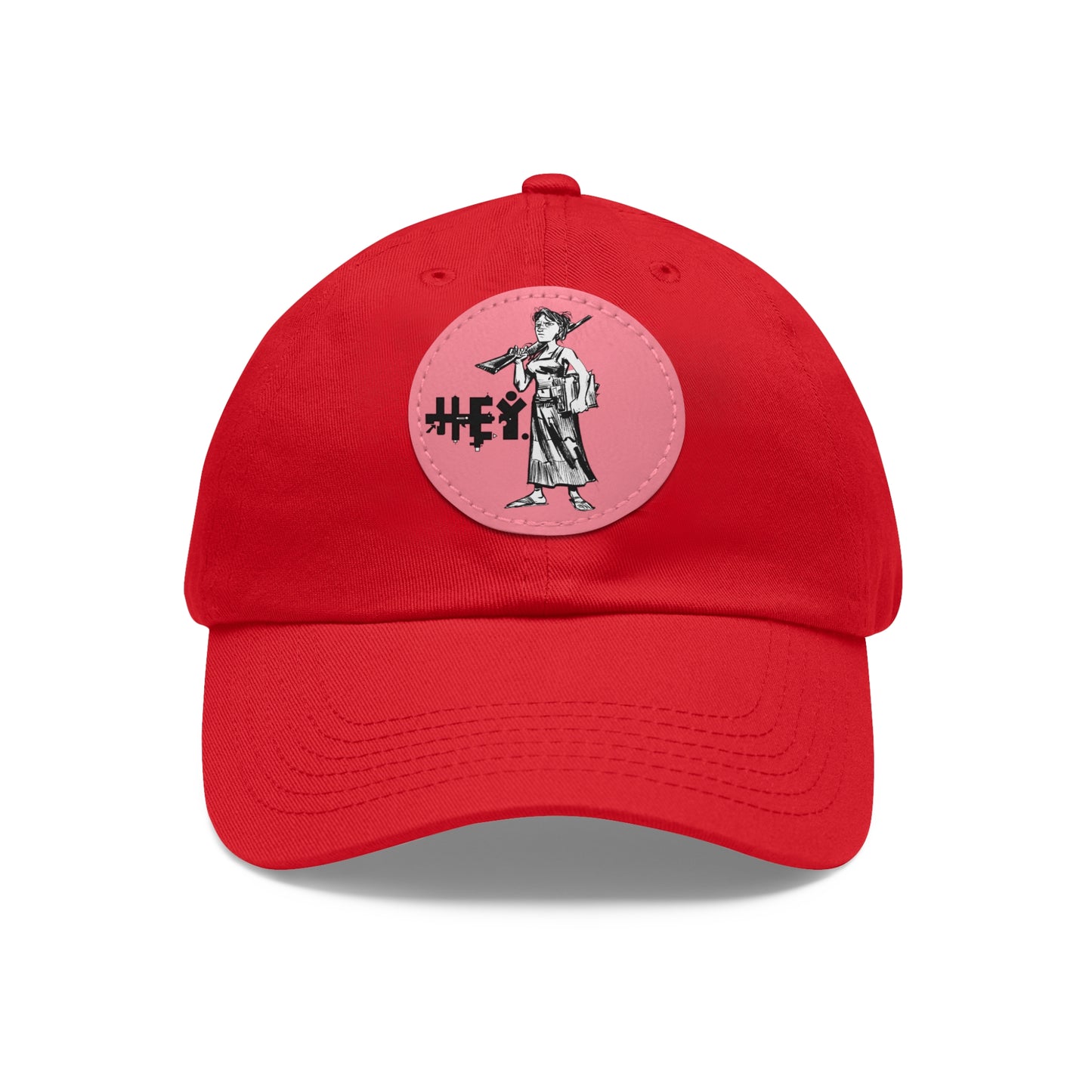 "Molly U-Hauly" Dad Hat with Leather Patch (Round)