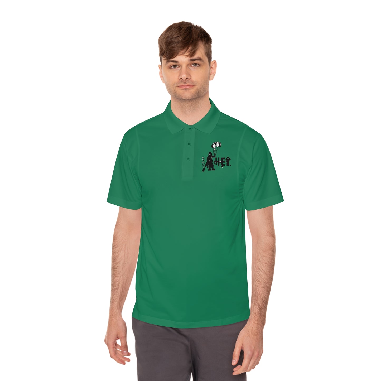 "Hey Balloons" Men's Sport Polo Shirt