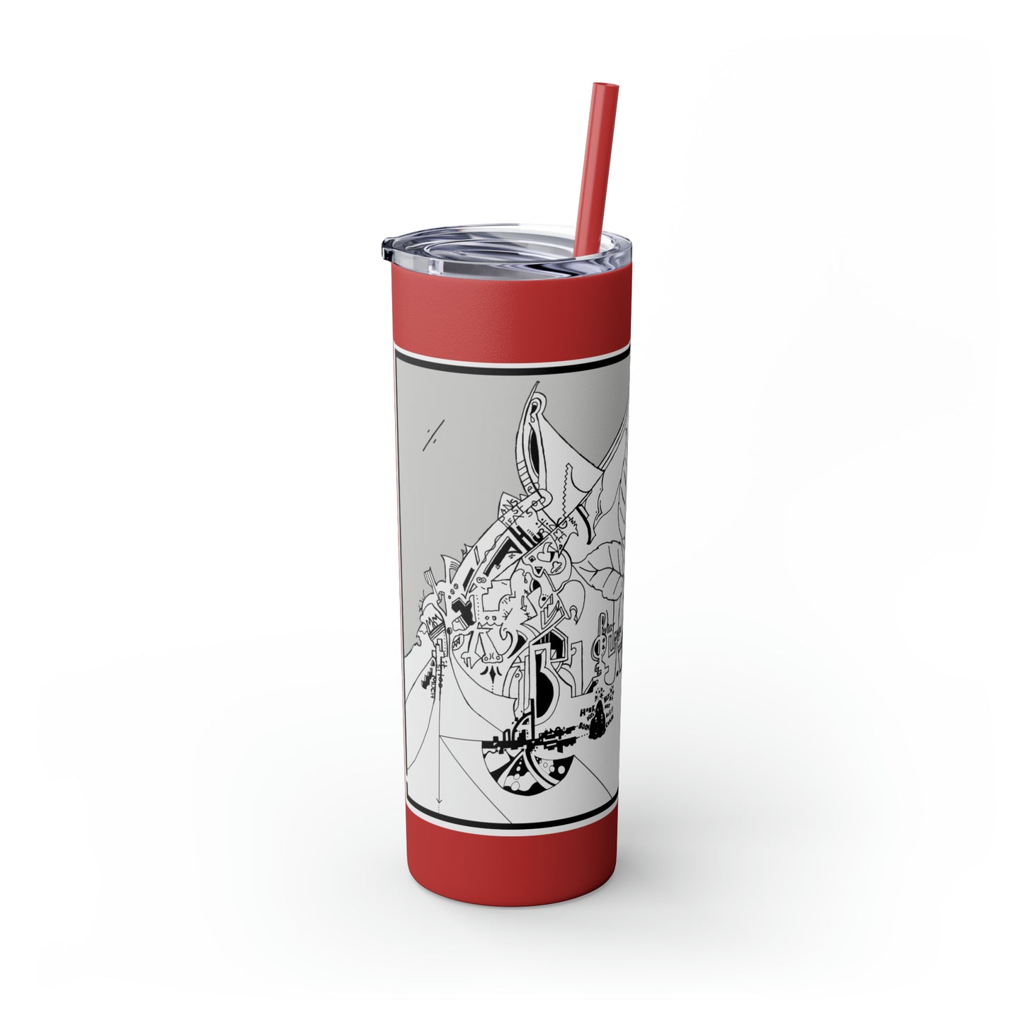 Skinny Tumbler with Straw, 20oz