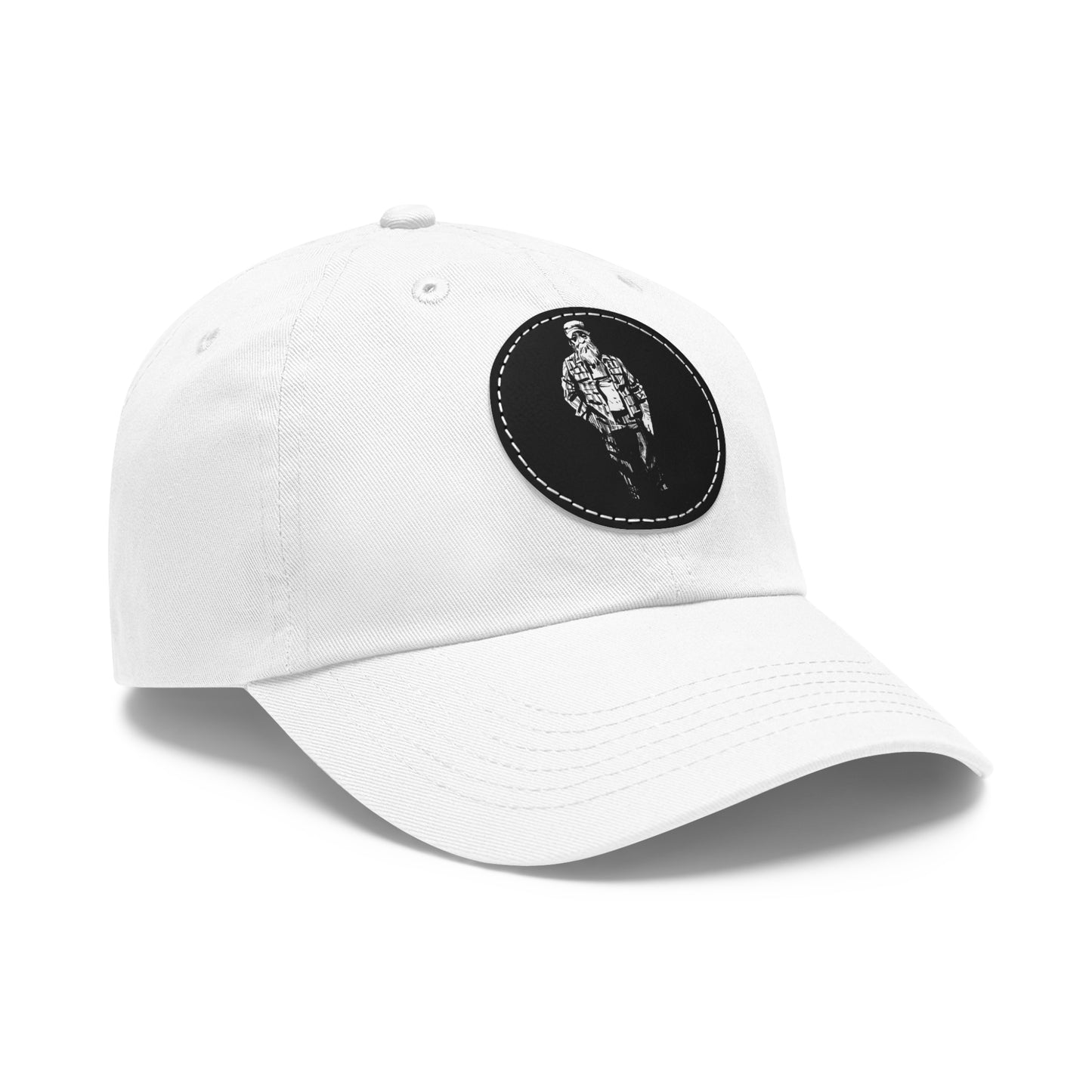 Salty-Guy" Dad Hat with Leather Patch (Round)