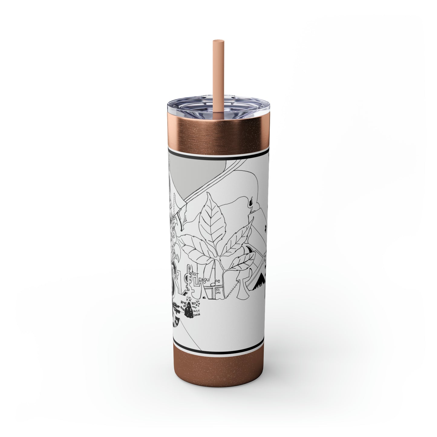 Skinny Tumbler with Straw, 20oz