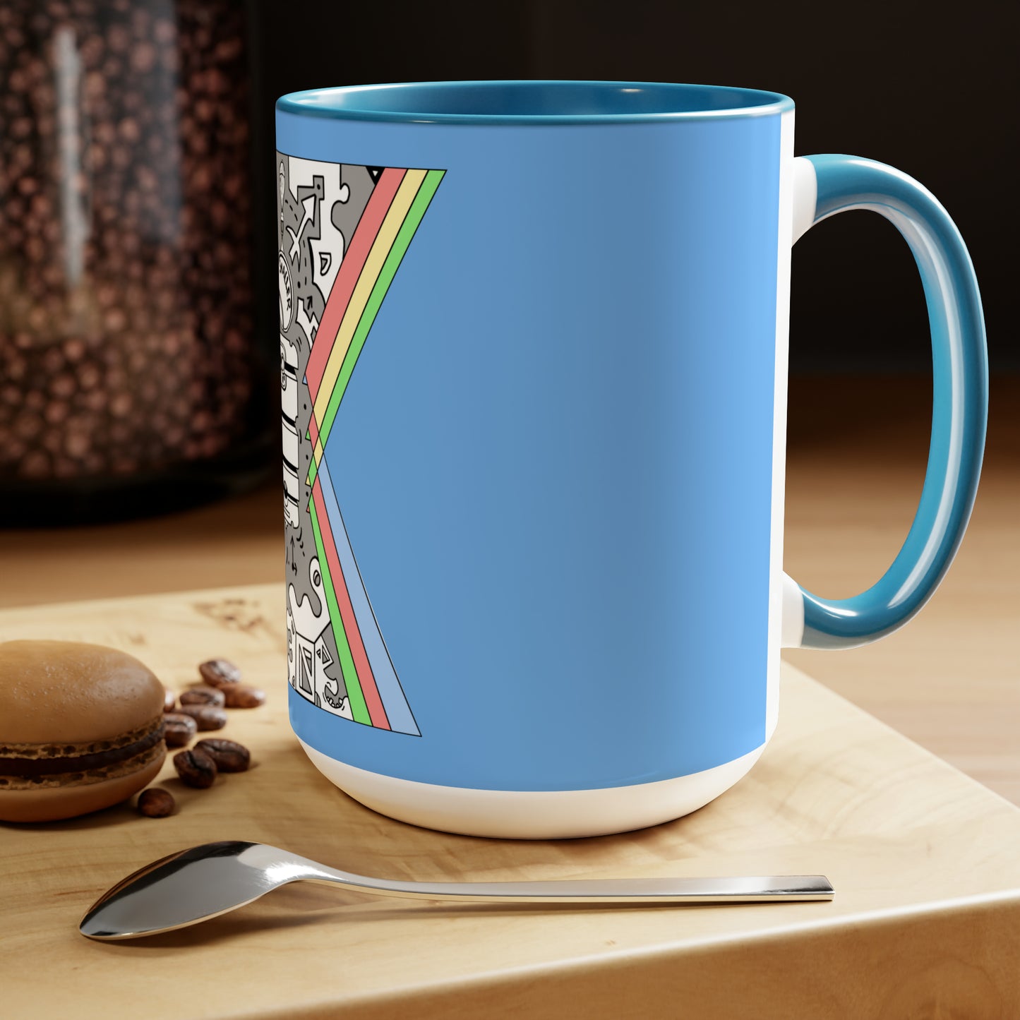 Two-Tone Coffee Mugs, 15oz