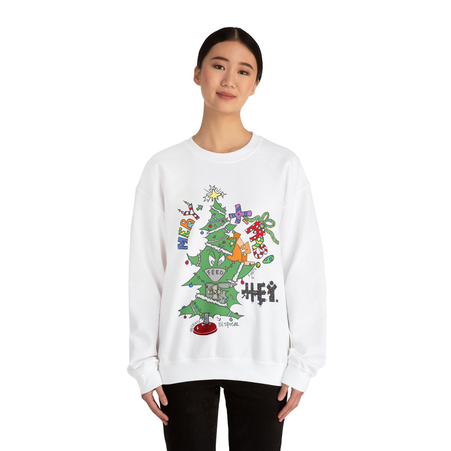 "Hey-Mas Tree" Unisex Heavy Blend™ Crewneck Sweatshirt