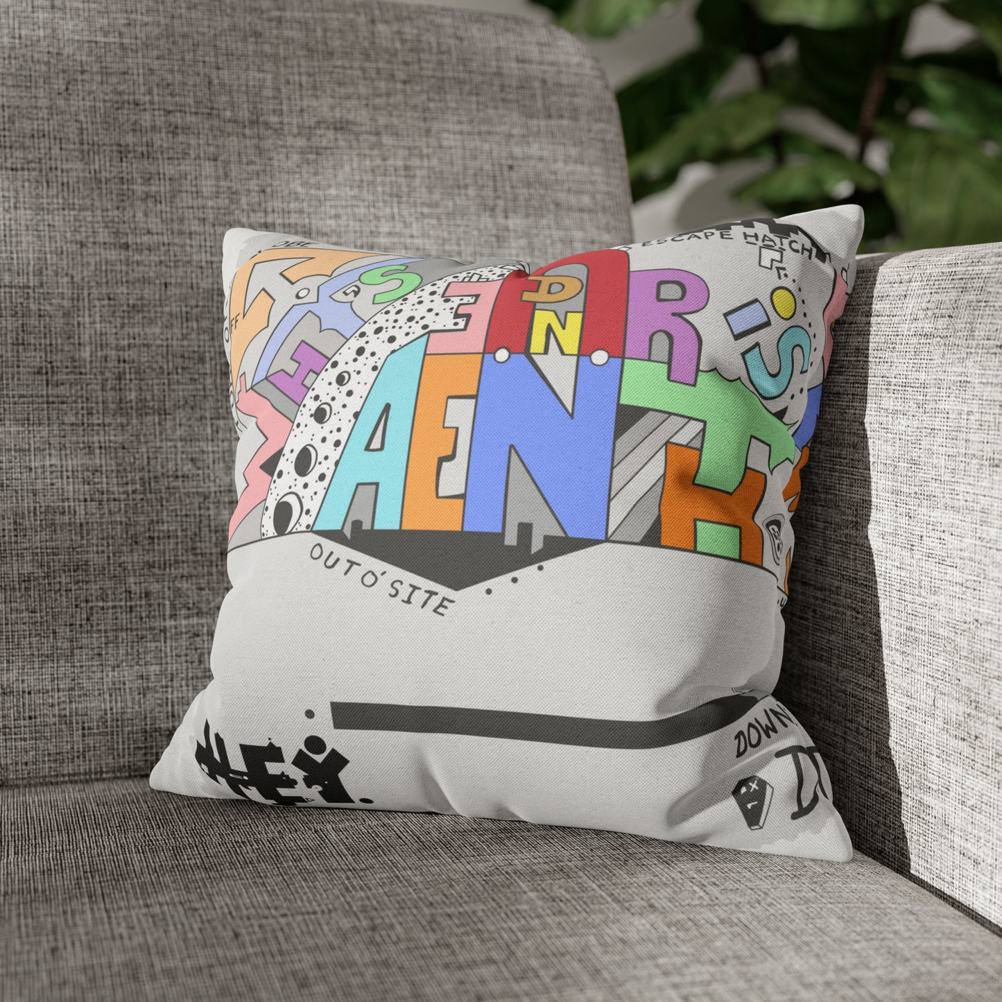 "What's Underneath Is Mine And Mine Alone" Spun Polyester Square Pillow Case