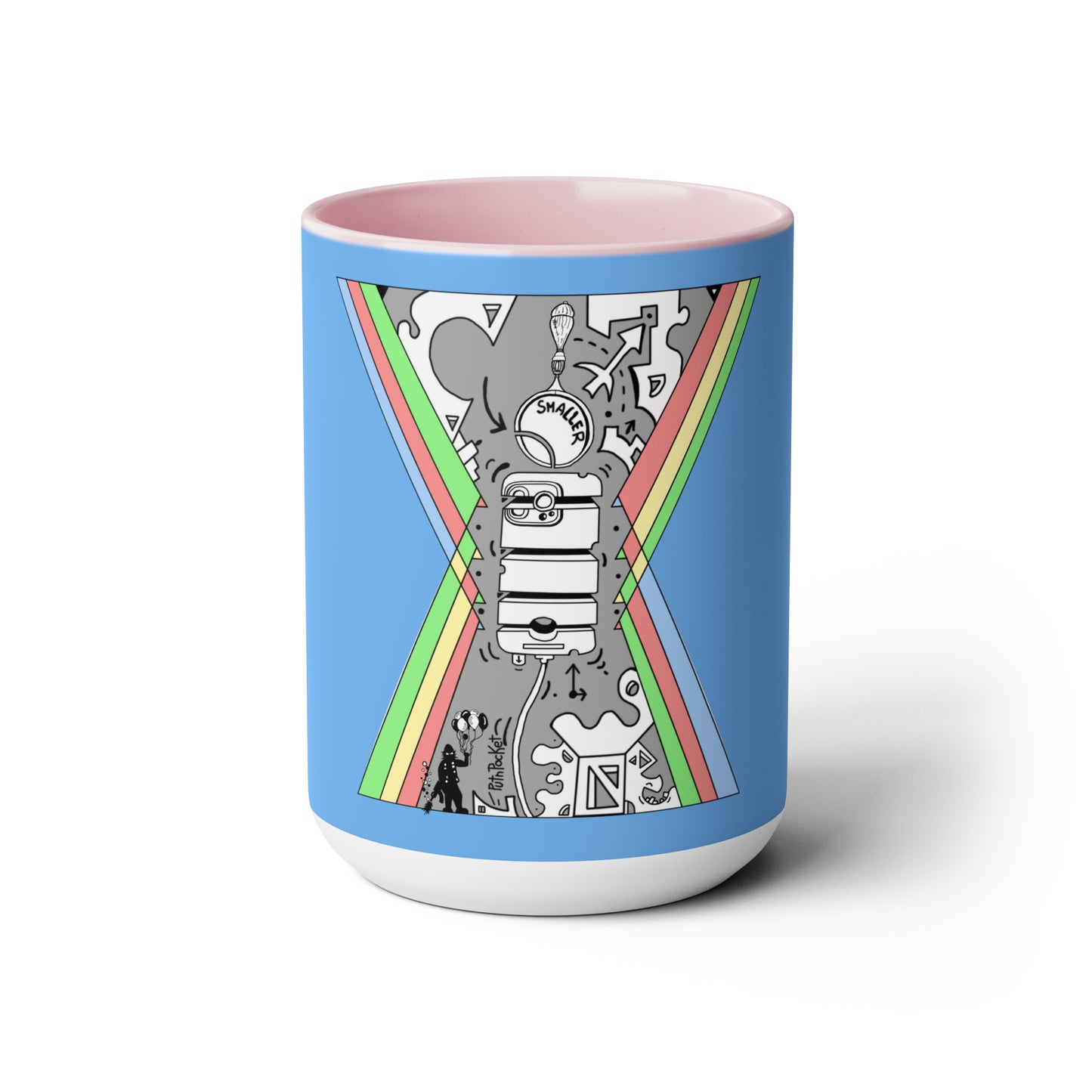 Two-Tone Coffee Mugs, 15oz