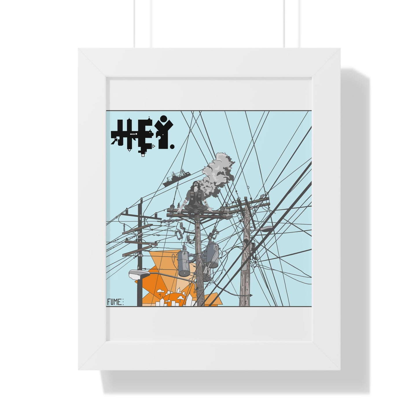 "Self-Immo" by Sietch Ramshackle Framed Vertical Poster