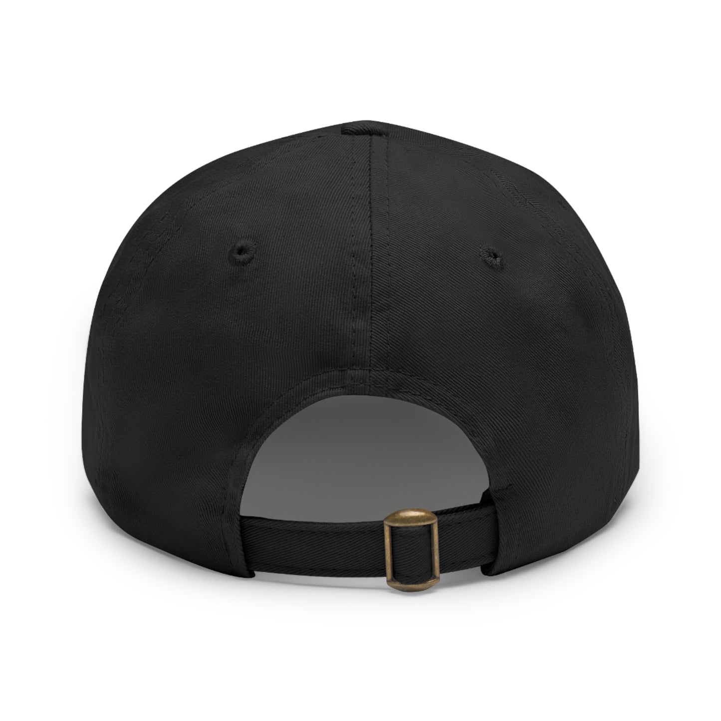 Hey. Brand Logo Dad Hat with Leather Patch (Rectangle)