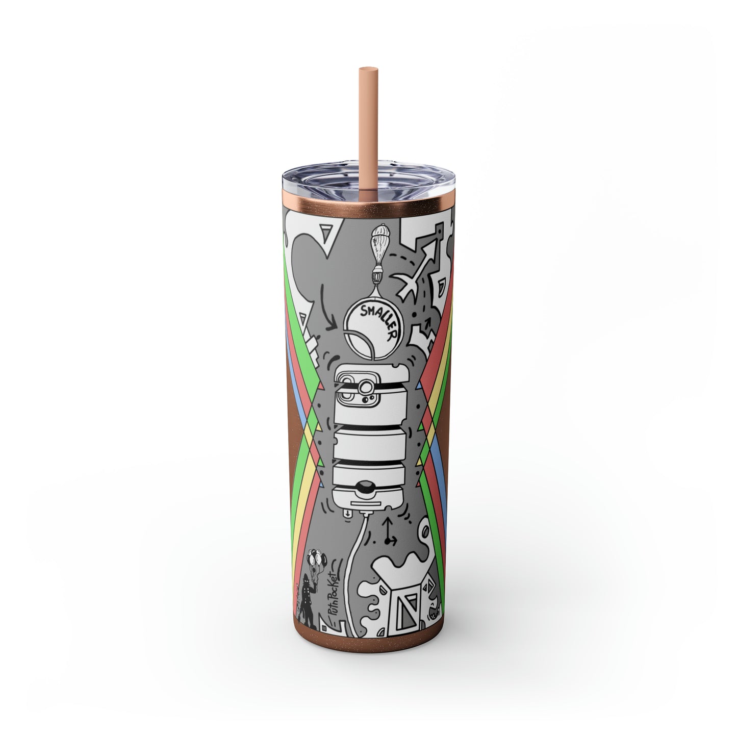 Skinny Tumbler with Straw, 20oz