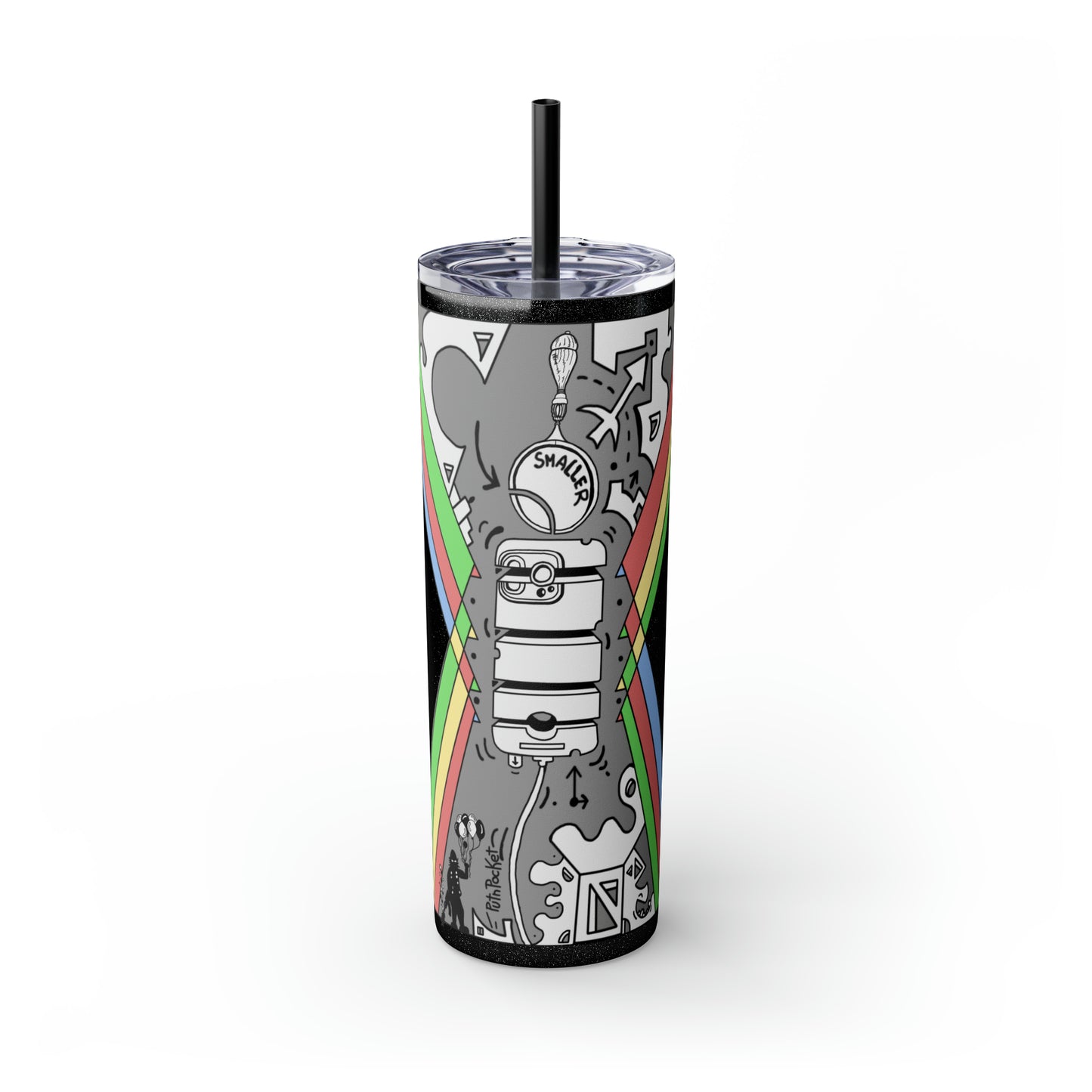 Skinny Tumbler with Straw, 20oz