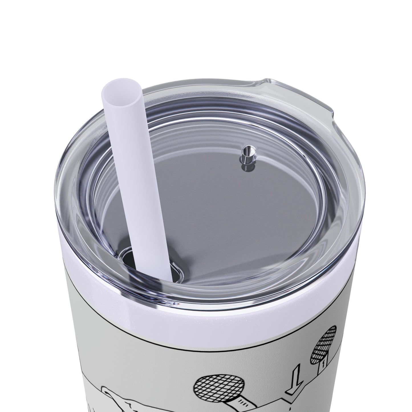 Skinny Tumbler with Straw, 20oz