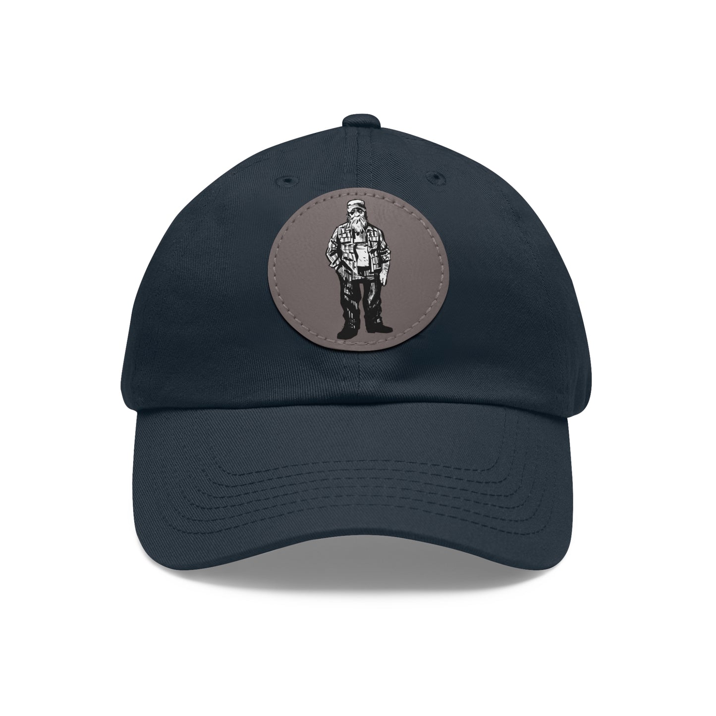 Salty-Guy" Dad Hat with Leather Patch (Round)