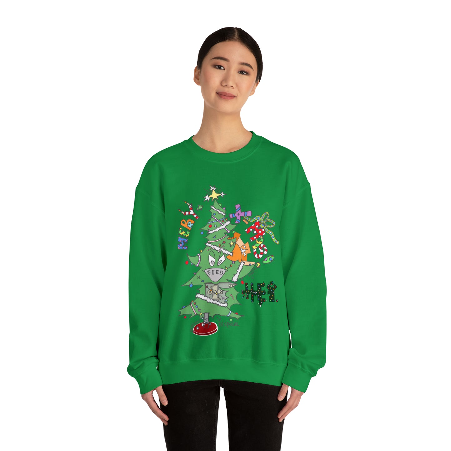 "Hey-Mas Tree" Unisex Heavy Blend™ Crewneck Sweatshirt