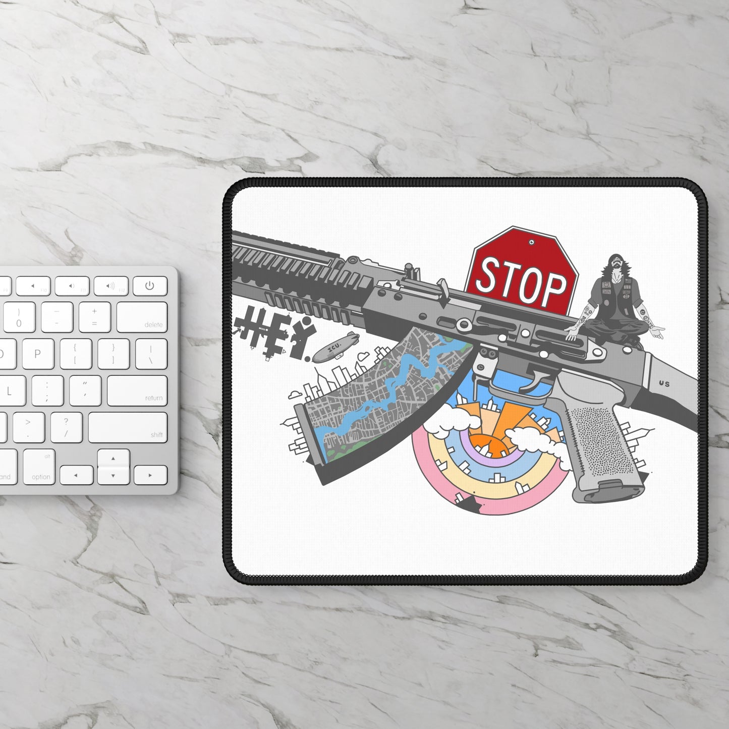 "Just Stop" Gaming Mouse Pad