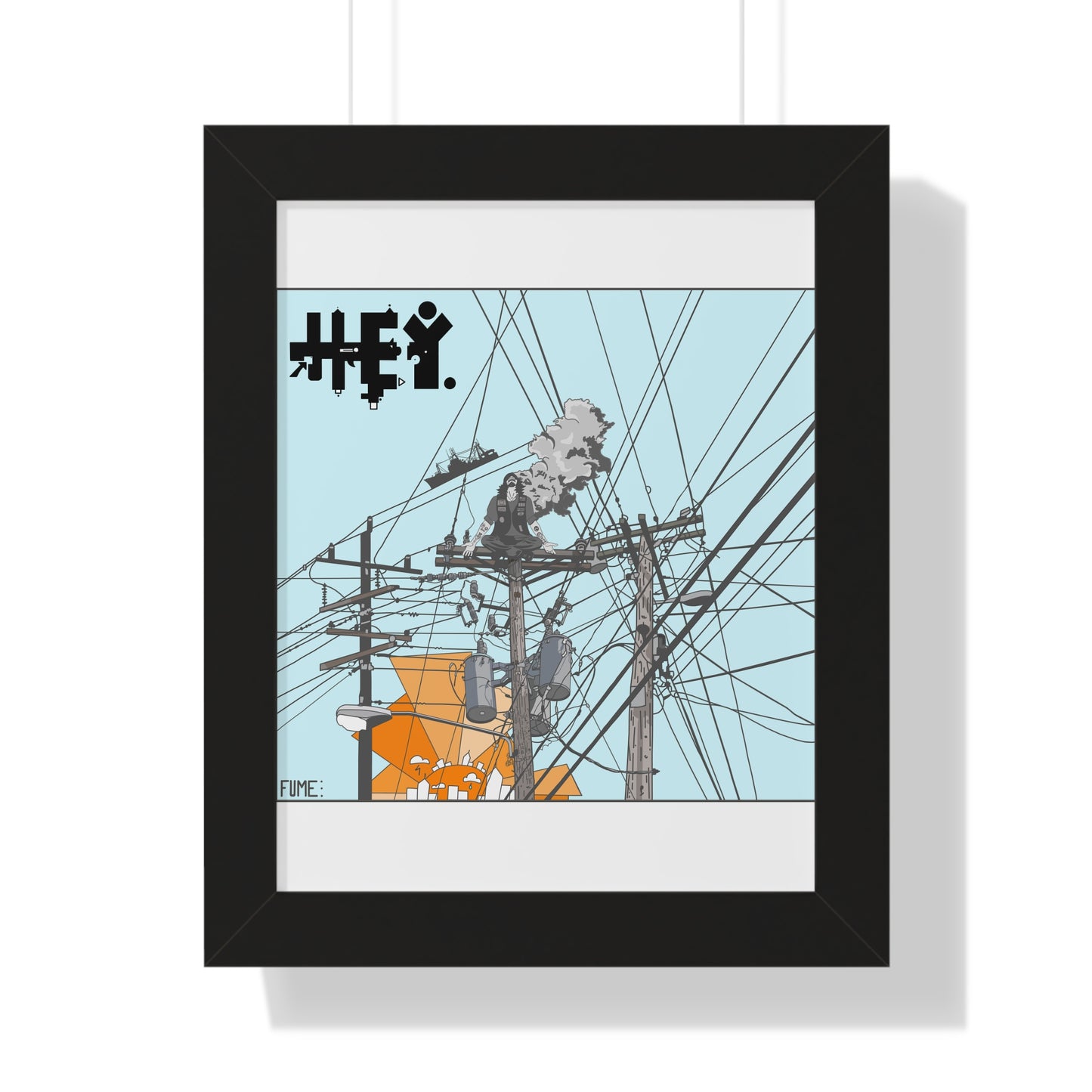 "Self-Immo" by Sietch Ramshackle Framed Vertical Poster