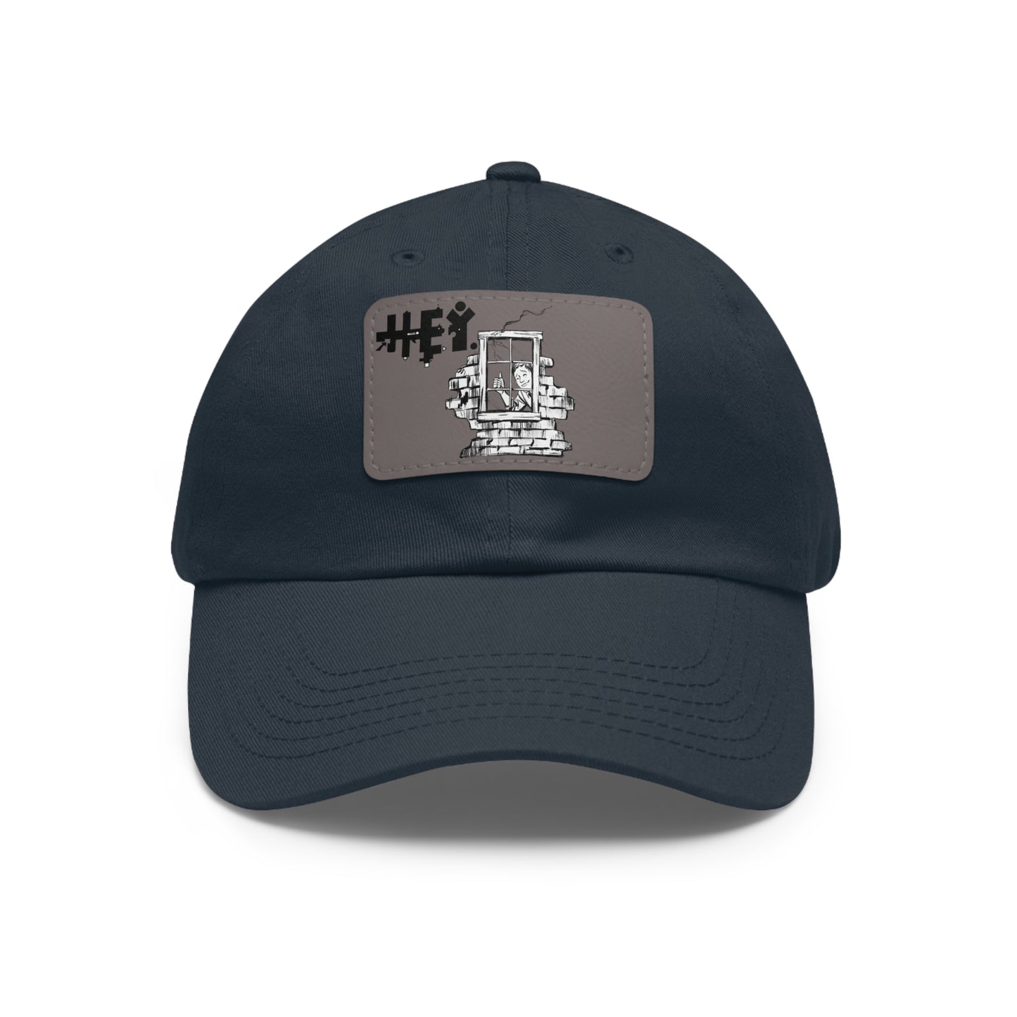 "That Guy, Frank" Dad Hat with Leather Patch (Rectangle)