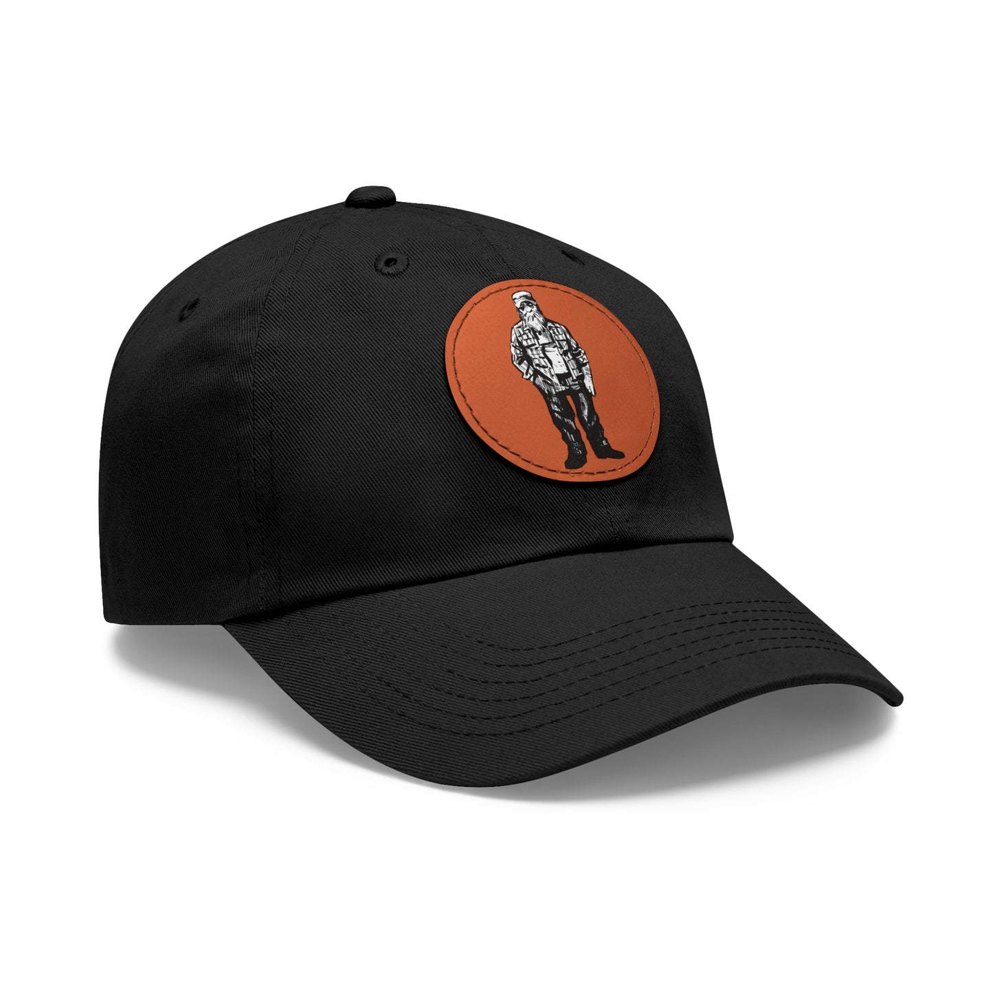 Salty-Guy" Dad Hat with Leather Patch (Round)