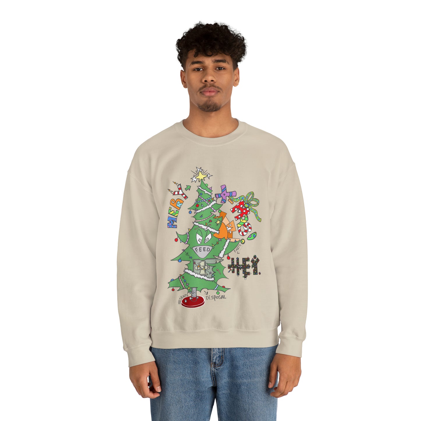 "Hey-Mas Tree" Unisex Heavy Blend™ Crewneck Sweatshirt