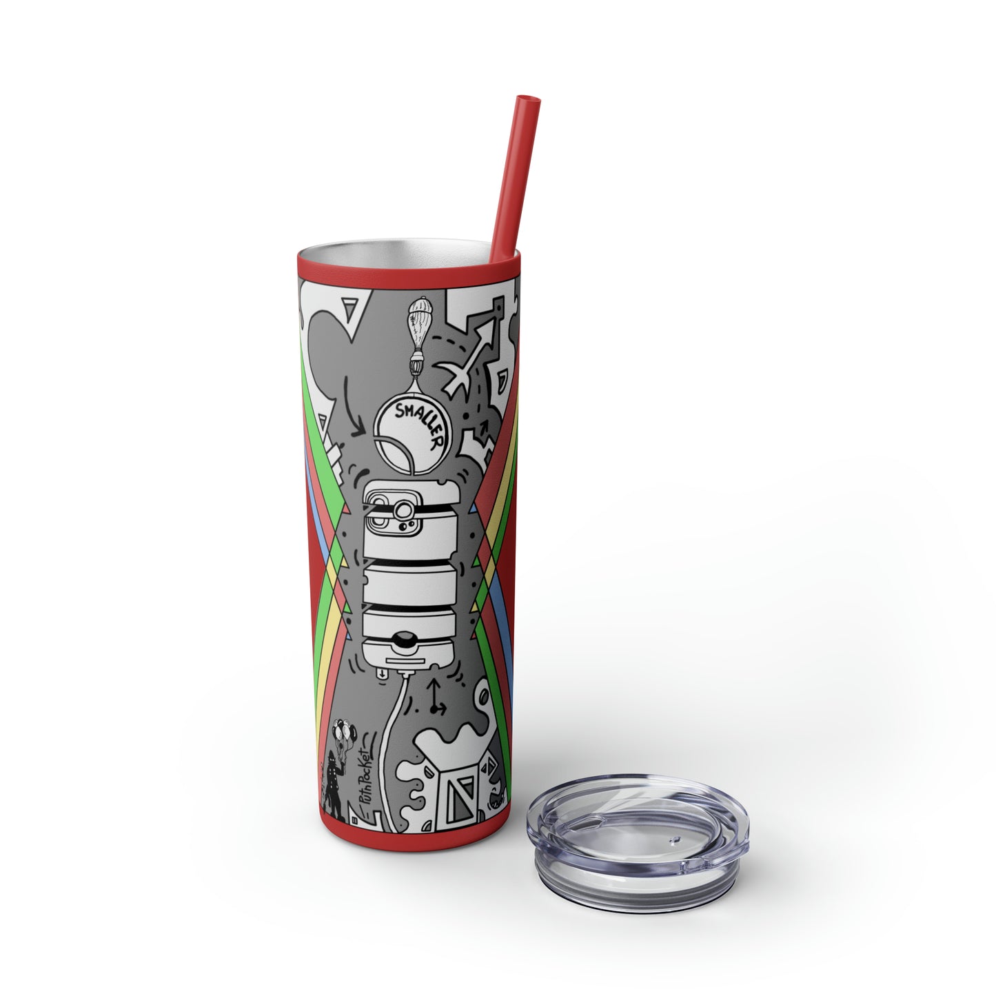 Skinny Tumbler with Straw, 20oz