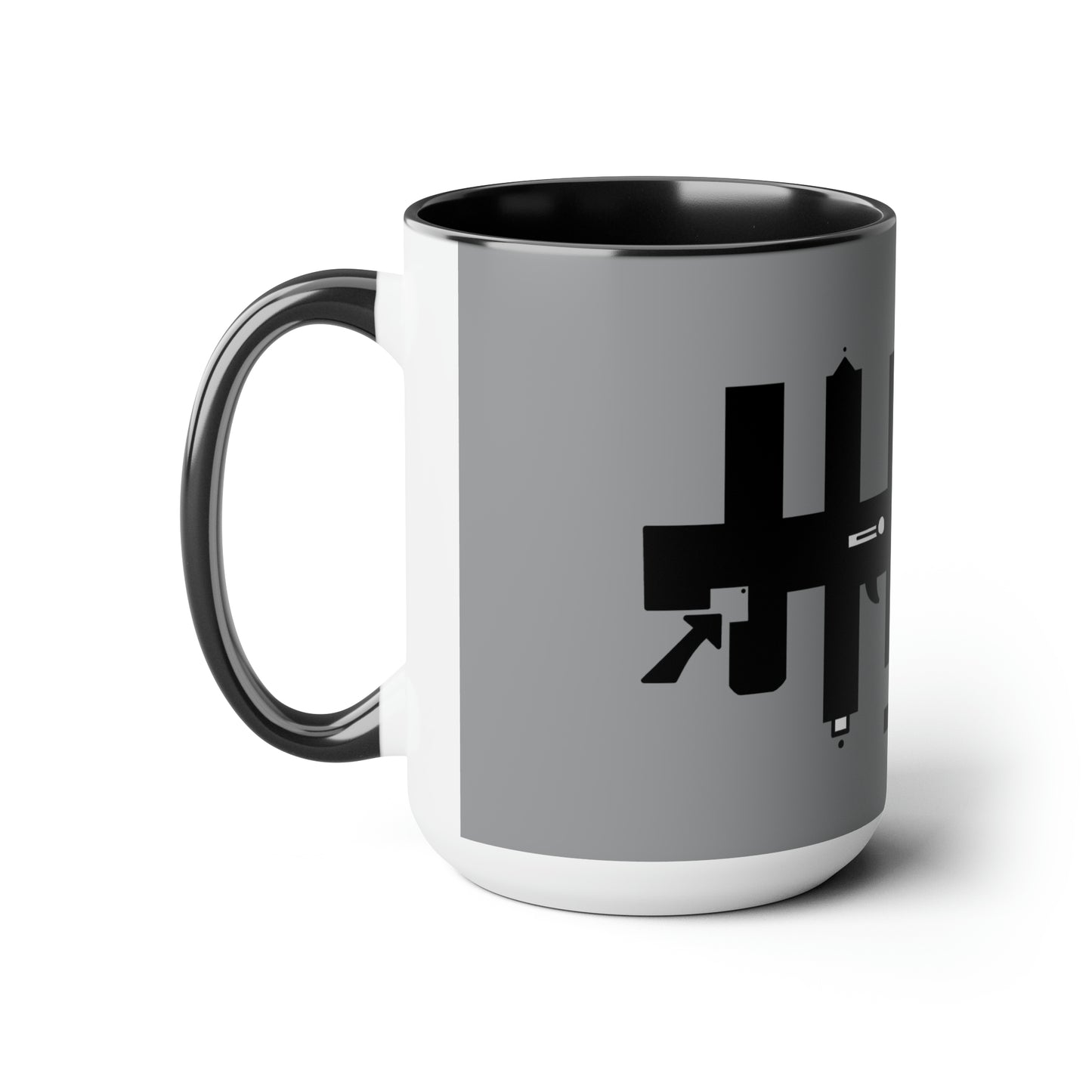 Two-Tone Coffee Mugs, 15oz