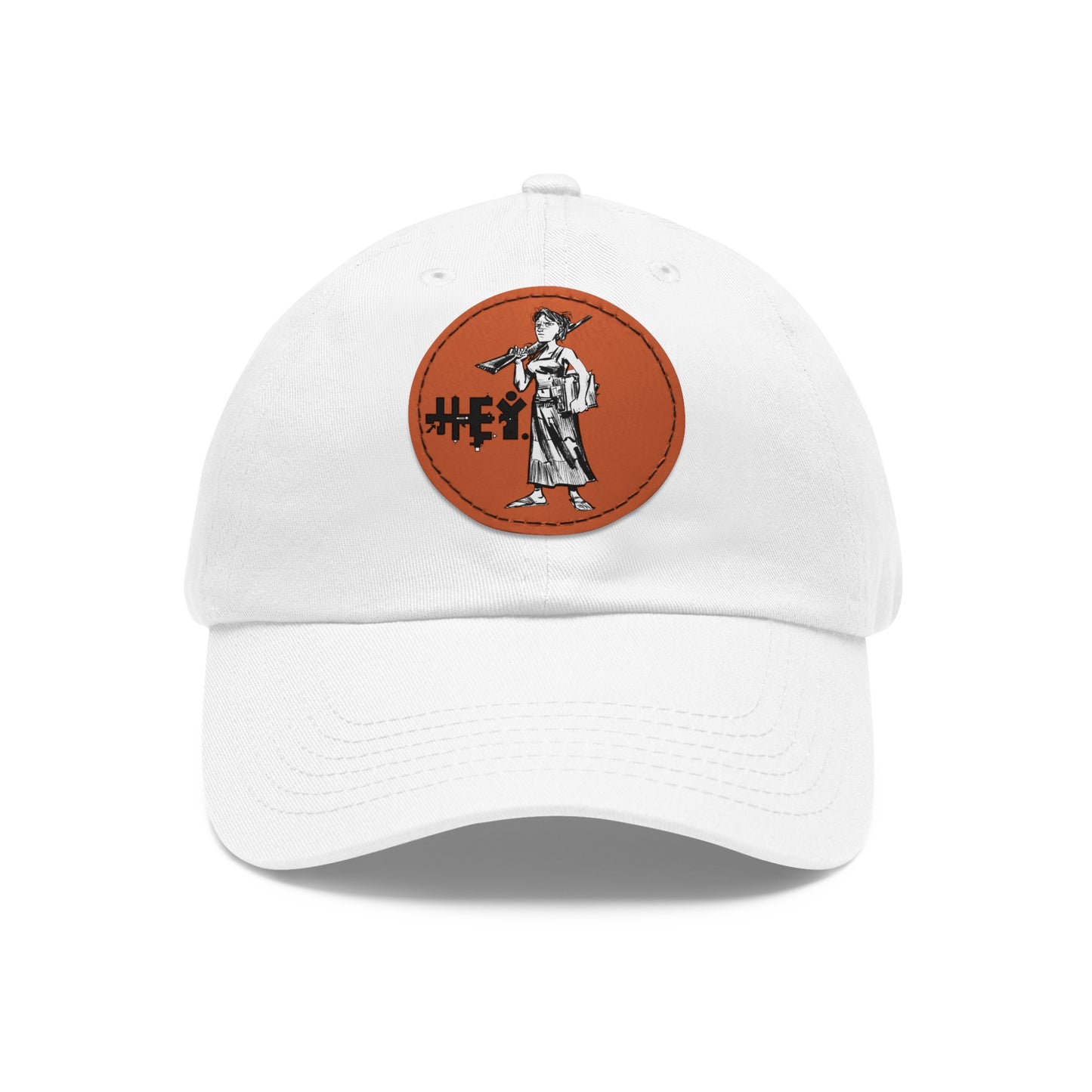 "Molly U-Hauly" Dad Hat with Leather Patch (Round)