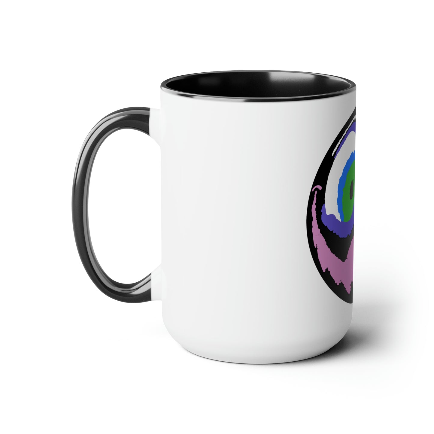 Two-Tone Coffee Mugs, 15oz