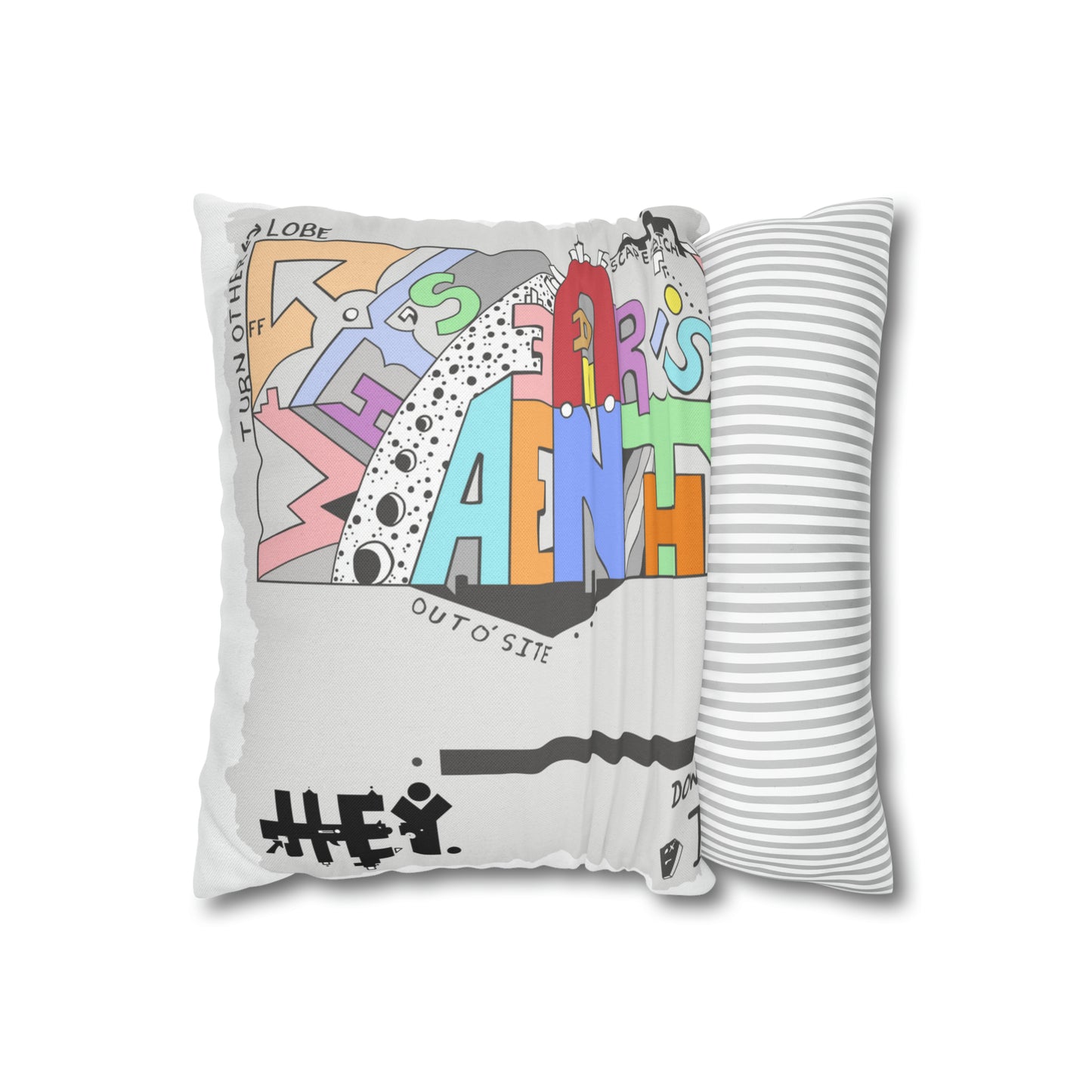 "What's Underneath Is Mine And Mine Alone" Spun Polyester Square Pillow Case