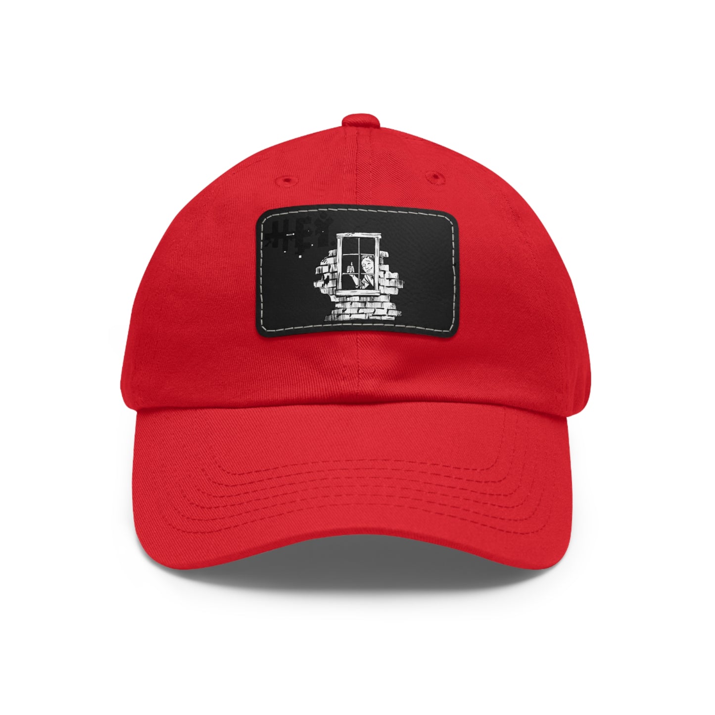 "That Guy, Frank" Dad Hat with Leather Patch (Rectangle)