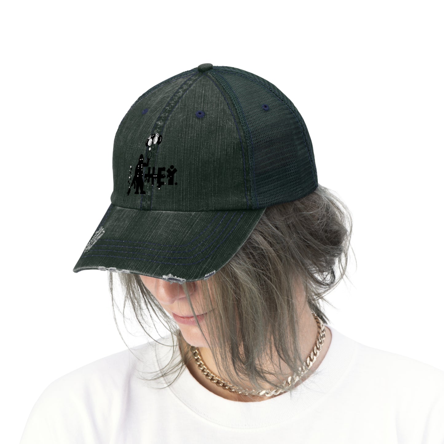 Hey Brand Balloon Logo Unisex Trucker Hat