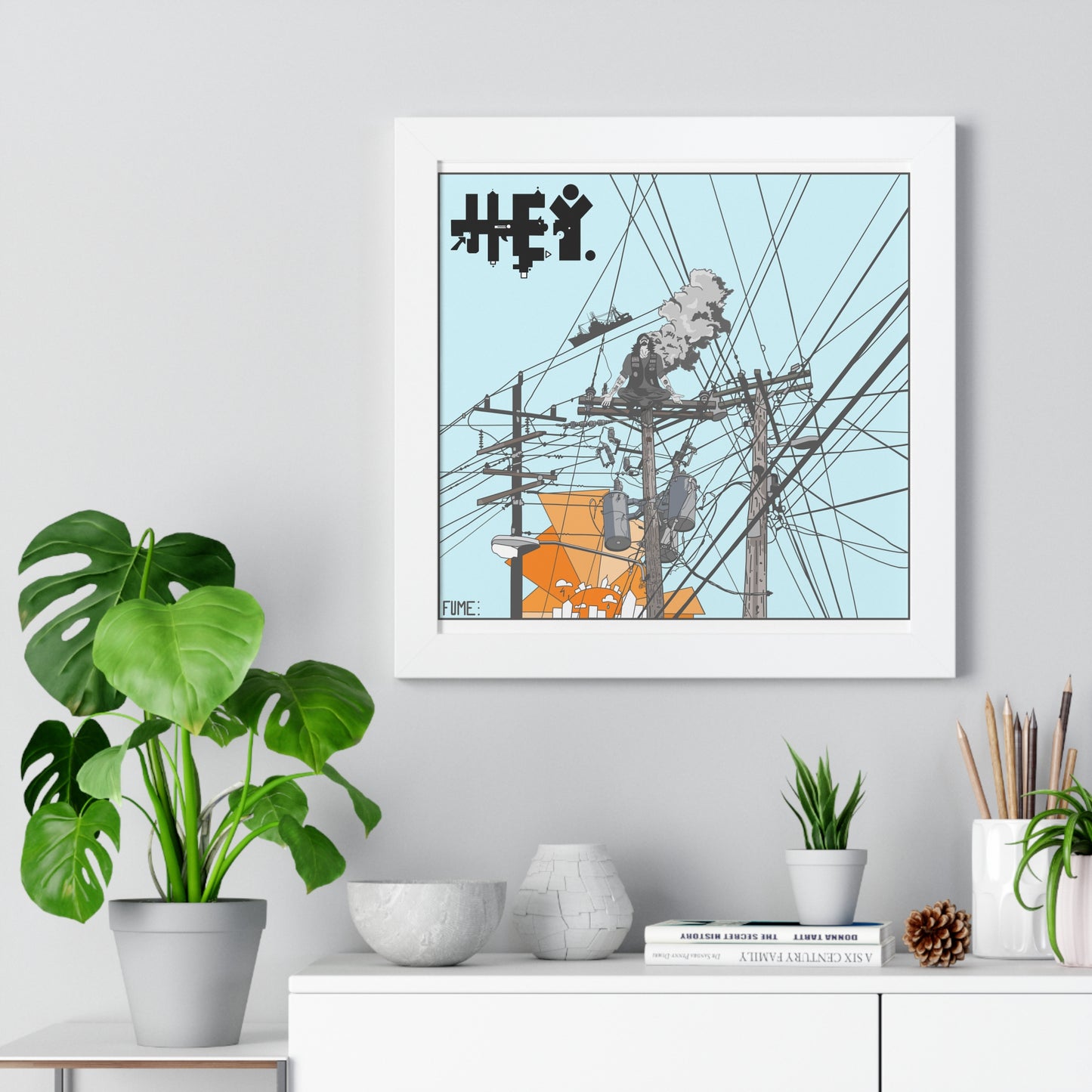 "Self-Immo" by Sietch Ramshackle Framed Vertical Poster