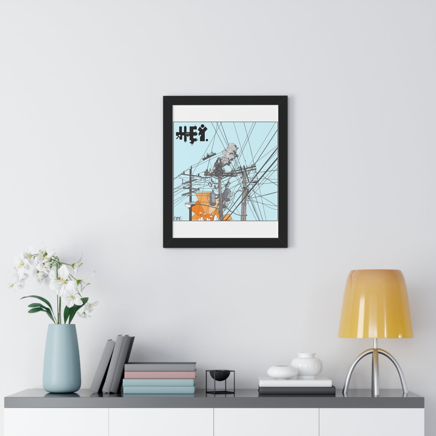 "Self-Immo" by Sietch Ramshackle Framed Vertical Poster