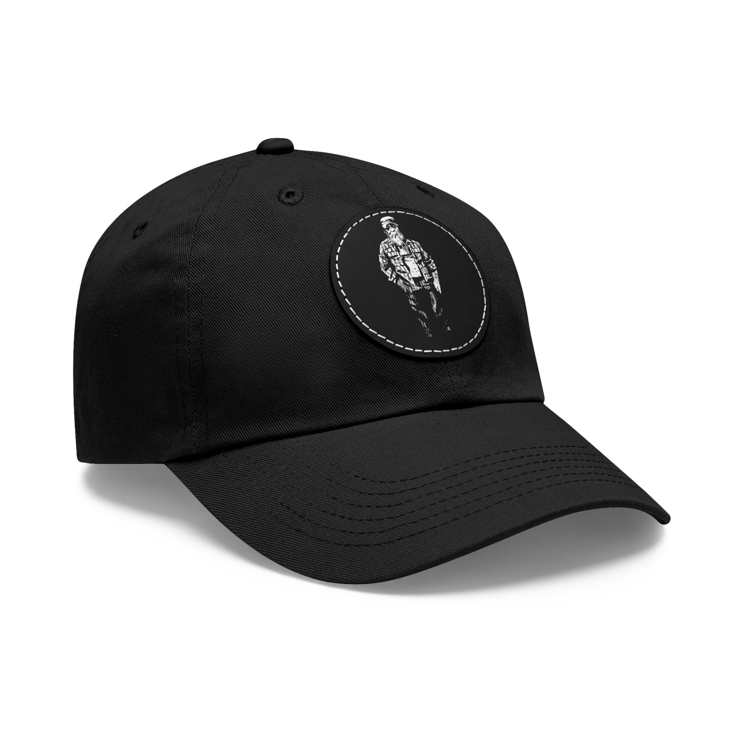 Salty-Guy" Dad Hat with Leather Patch (Round)