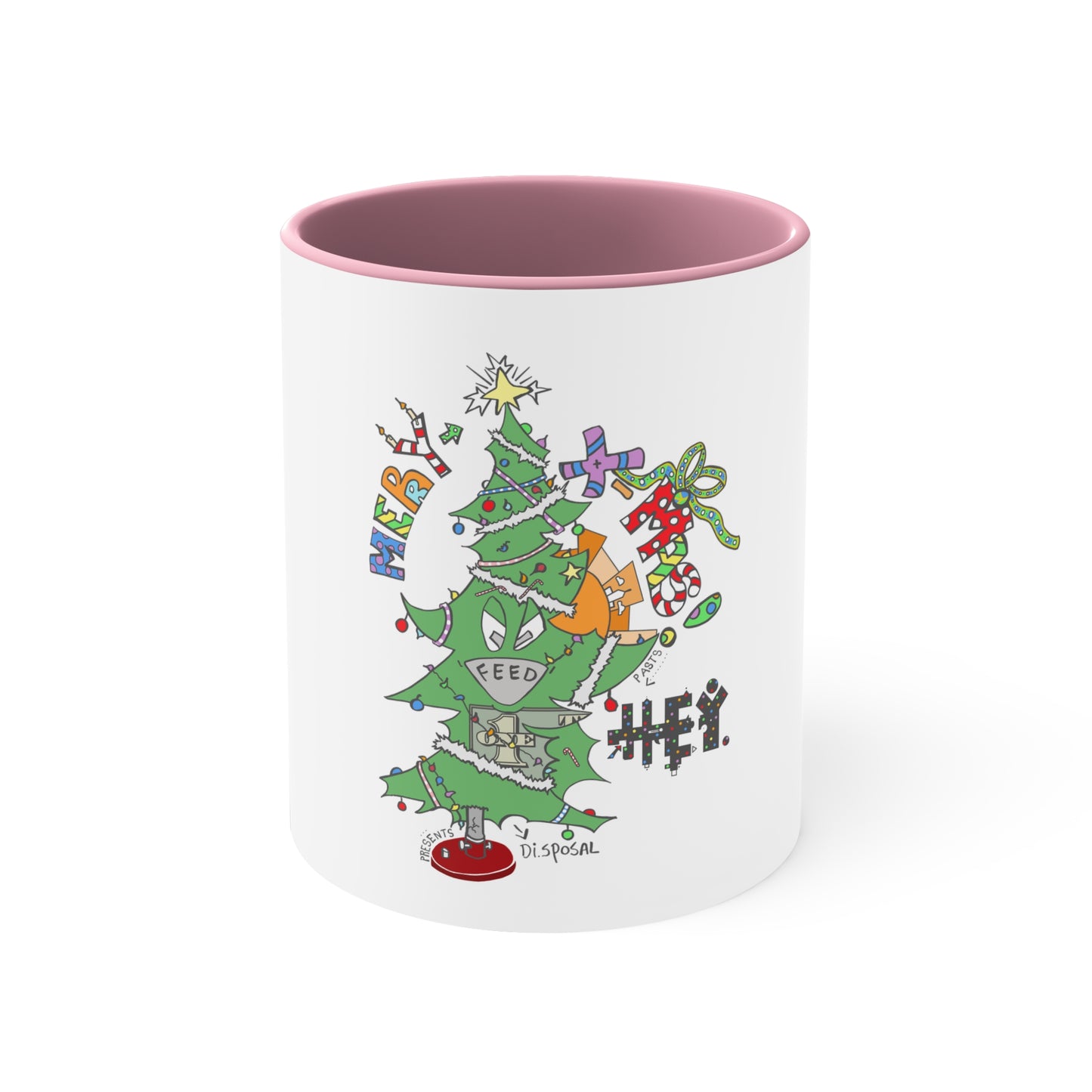 "Hey-Mas Tree" Accent Coffee Mug, 11oz