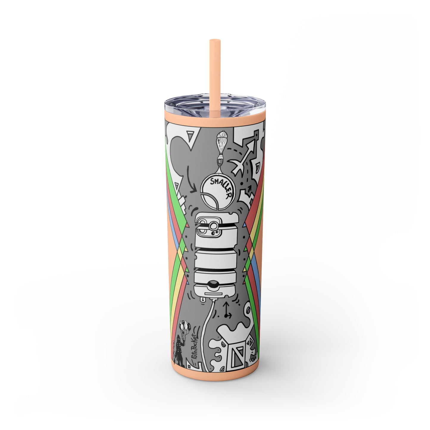 Skinny Tumbler with Straw, 20oz