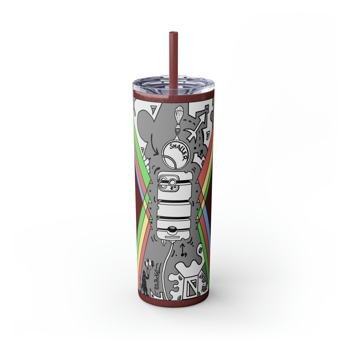 Skinny Tumbler with Straw, 20oz