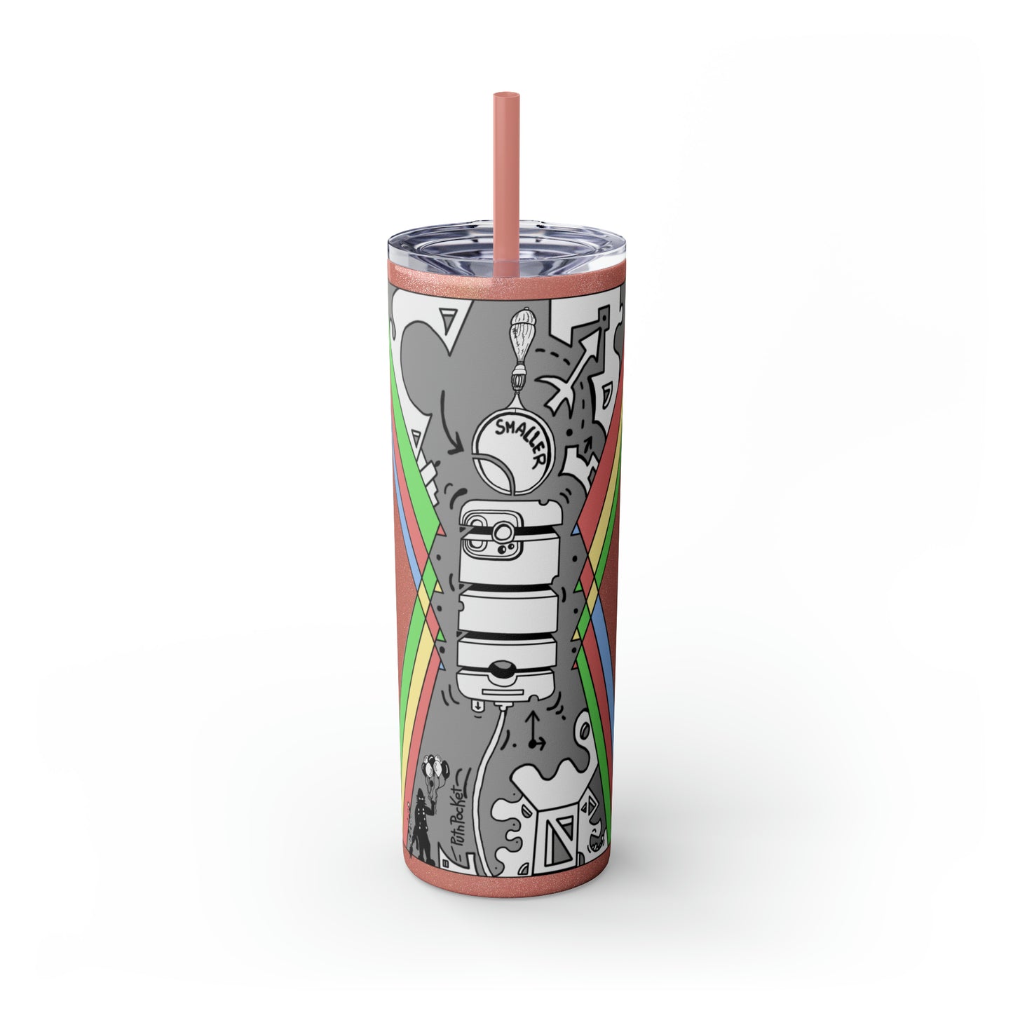 Skinny Tumbler with Straw, 20oz