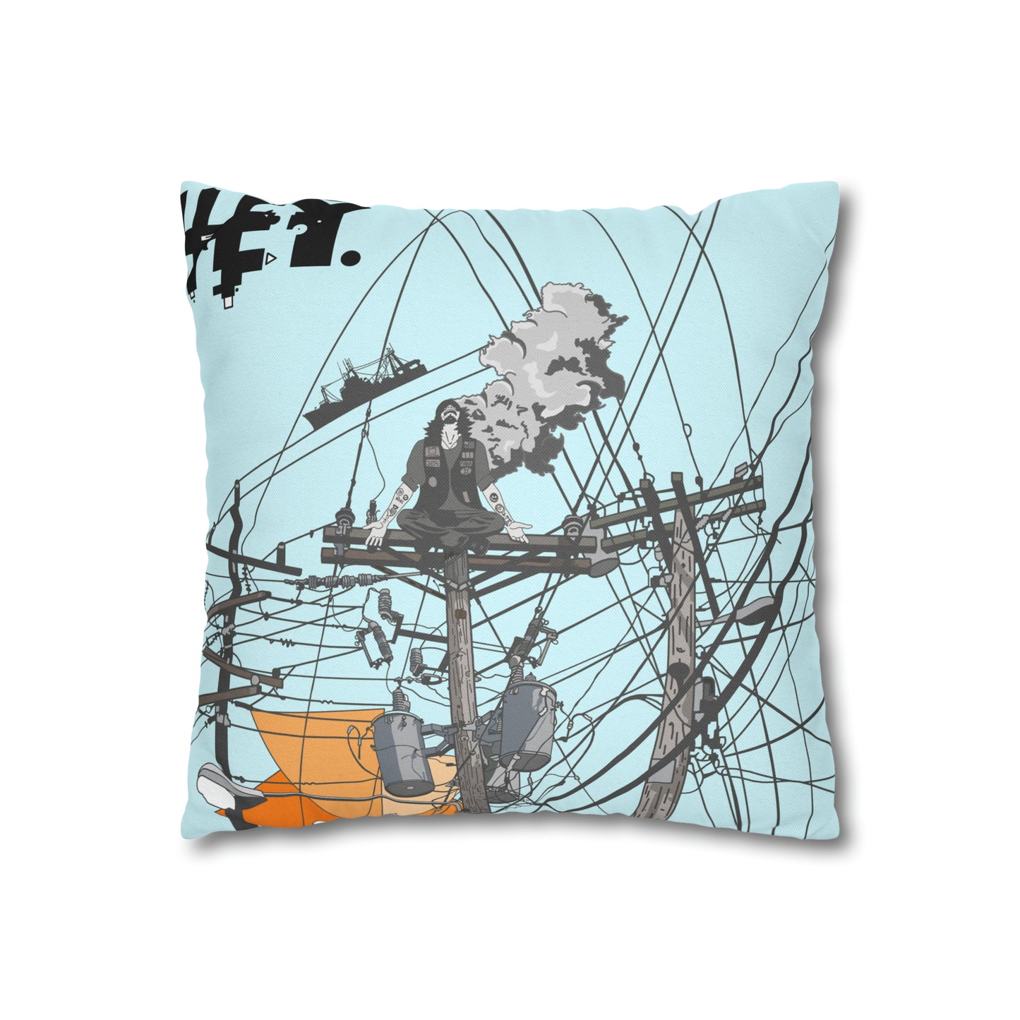 "Self-Immo" Spun Polyester Square Pillow Case