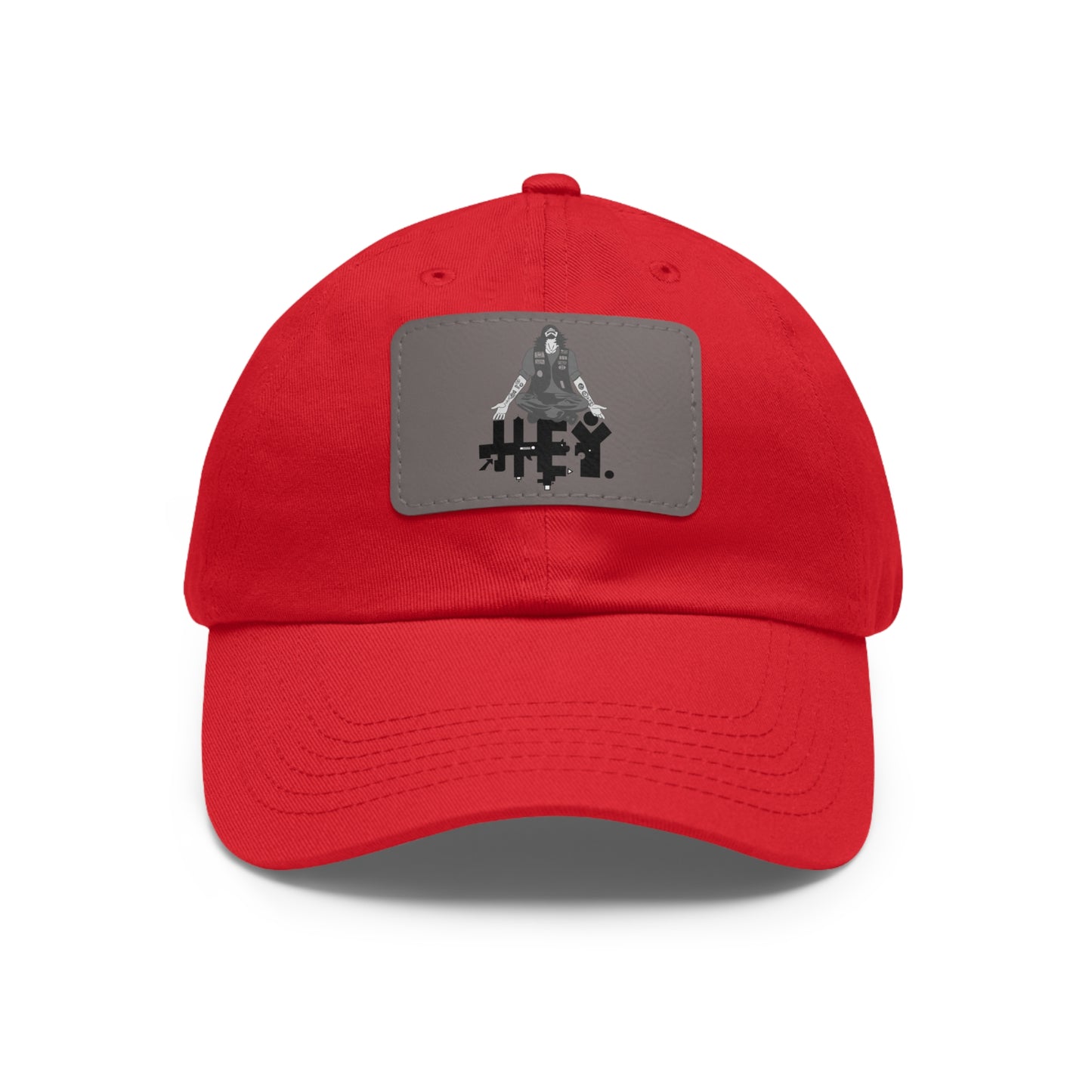 "Self-Immo" Dad Hat with Leather Patch (Rectangle)