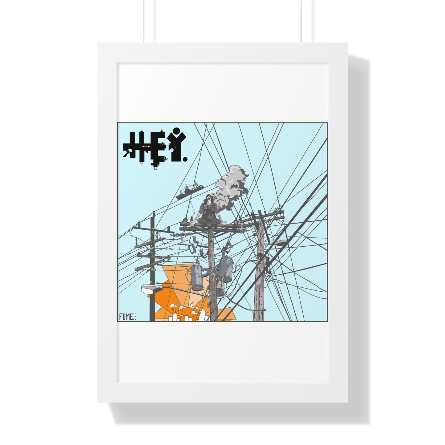 "Self-Immo" by Sietch Ramshackle Framed Vertical Poster