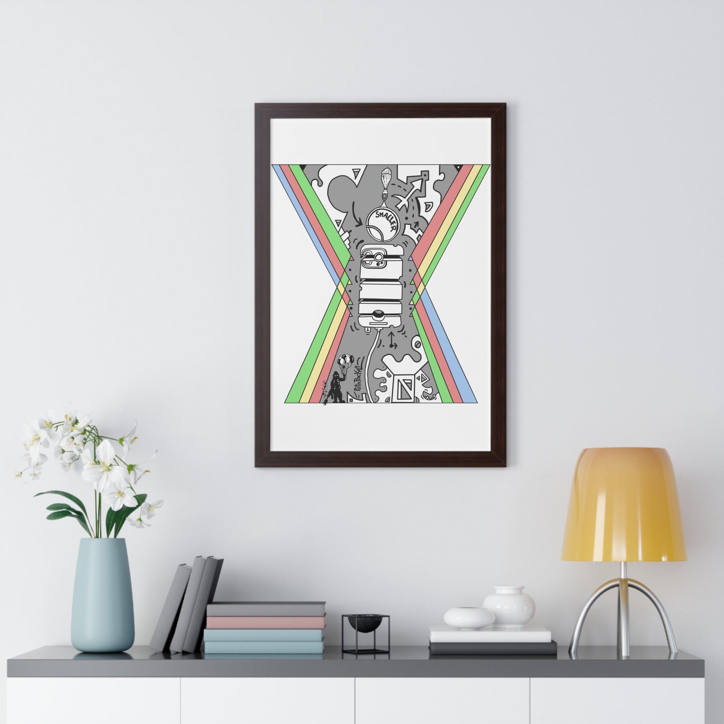 "Cell" by Jon Donovan Framed Vertical Poster