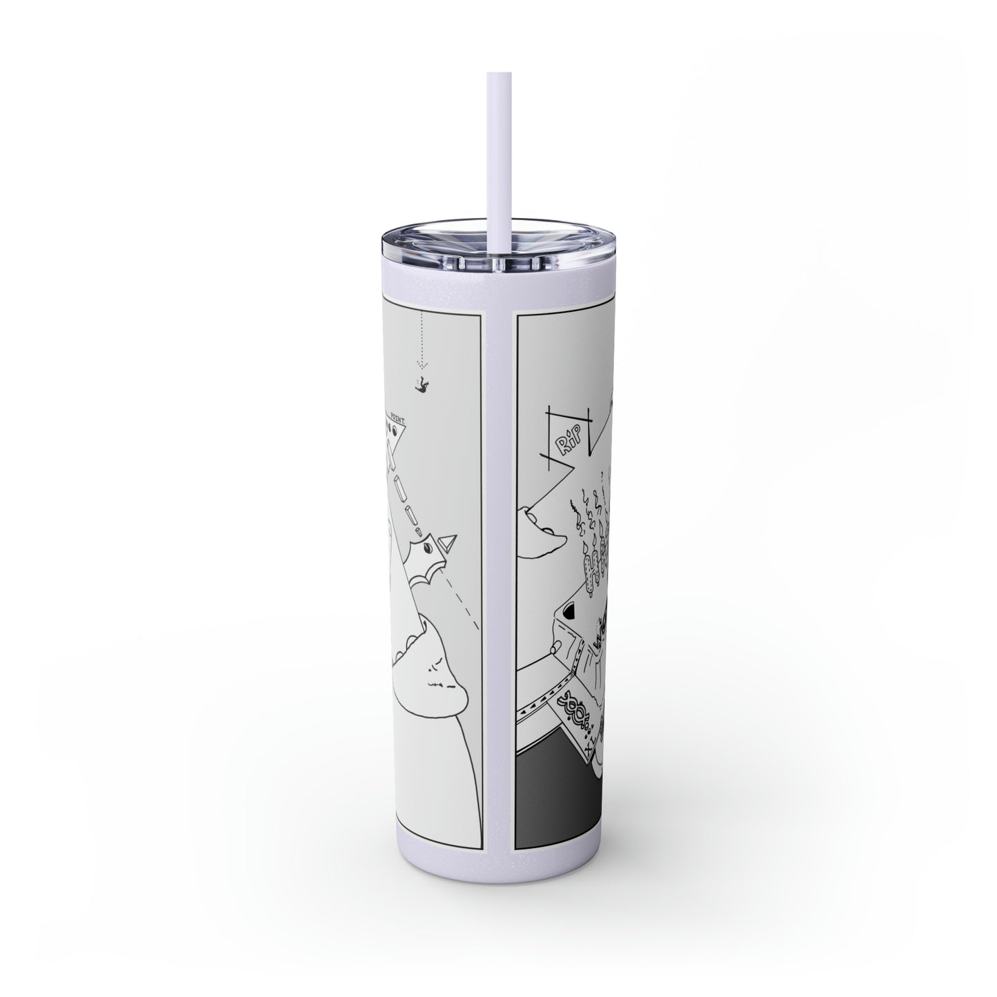 Skinny Tumbler with Straw, 20oz