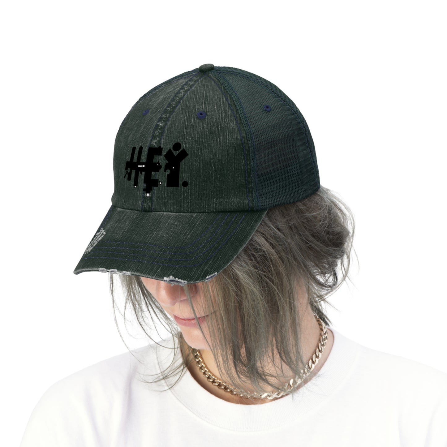 Hey. Brand Logo Unisex Trucker Hat