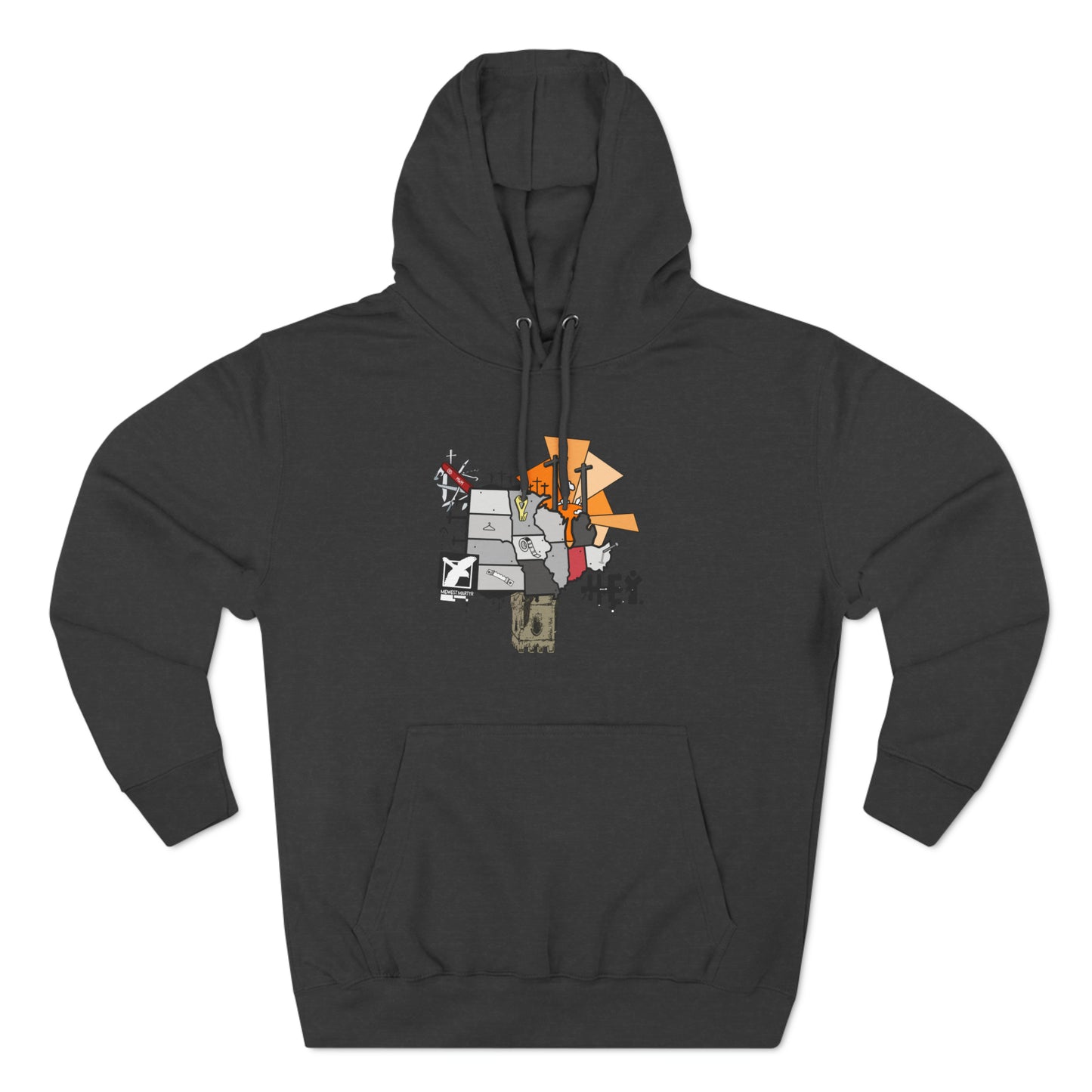 "Midwest Martyr" Three-Panel Fleece Hoodie