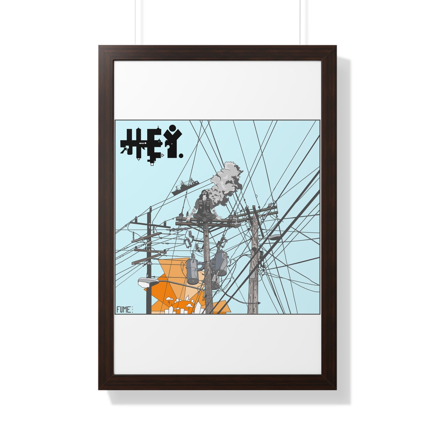 "Self-Immo" by Sietch Ramshackle Framed Vertical Poster