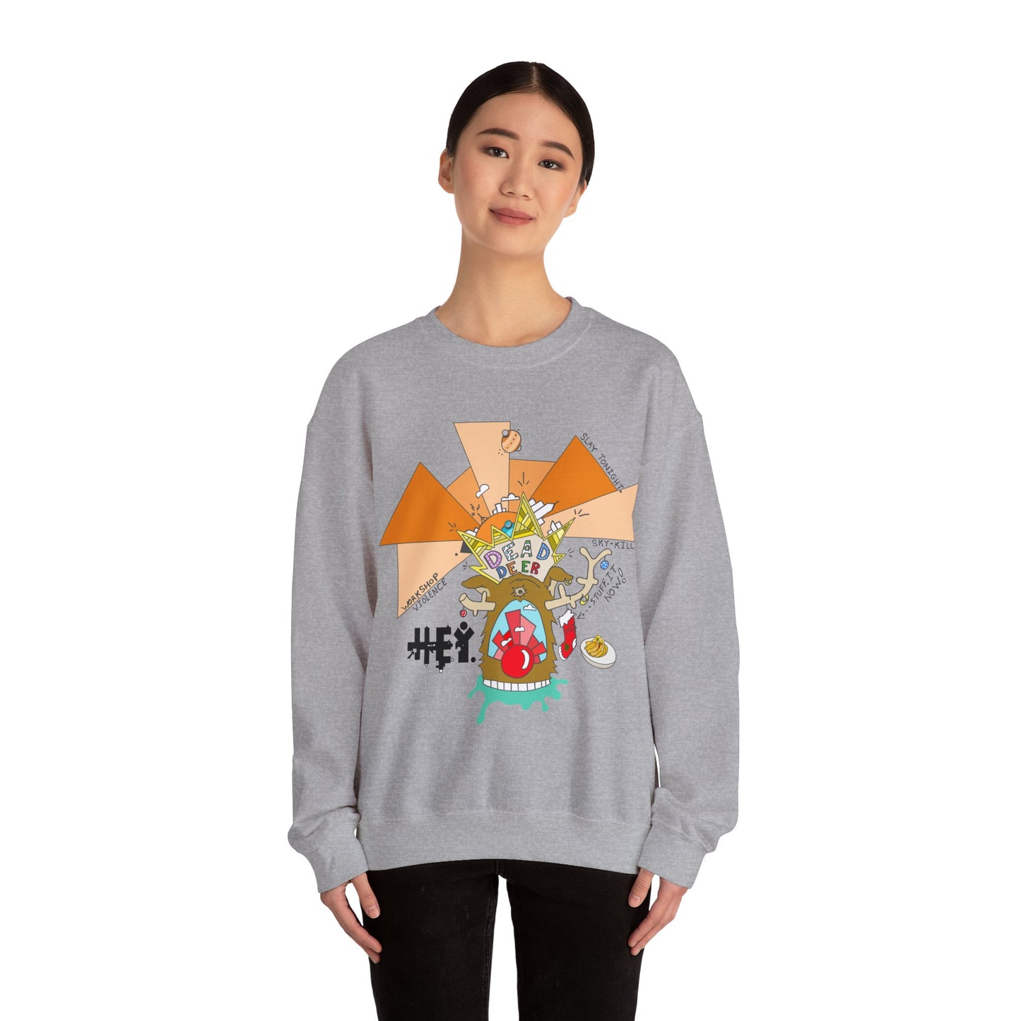 "All I Want For Christmas Is An Anti-Drone Defense System" Unisex Heavy Blend™ Crewneck Sweatshirt