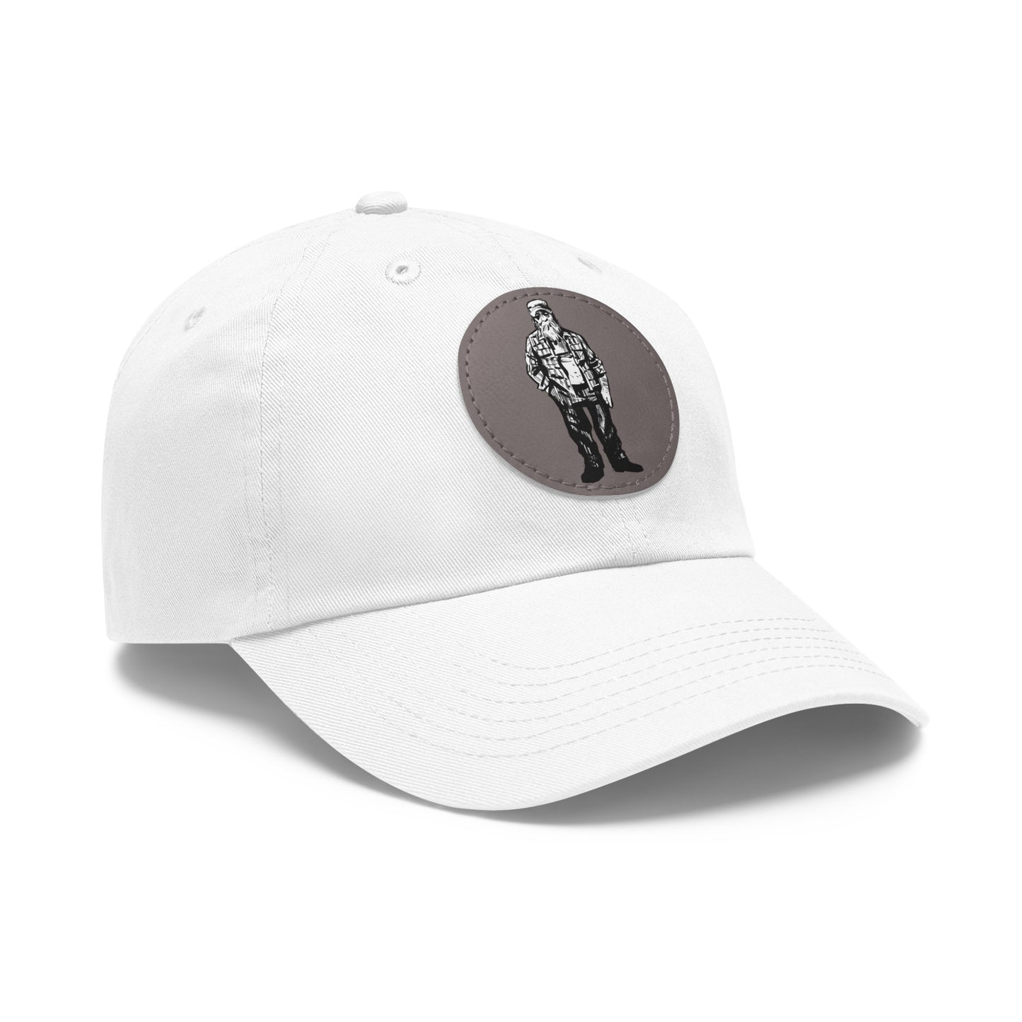 Salty-Guy" Dad Hat with Leather Patch (Round)