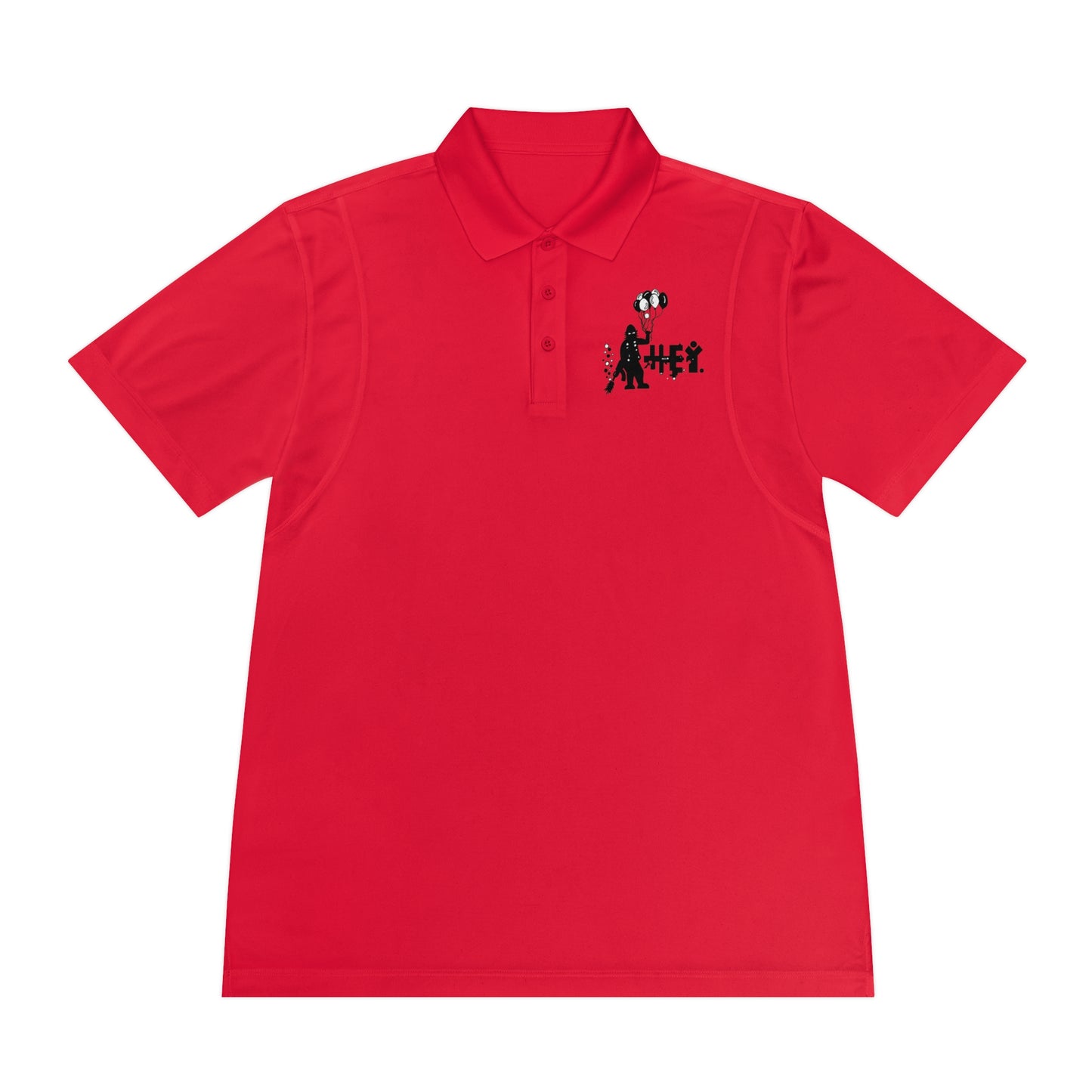 "Hey Balloons" Men's Sport Polo Shirt