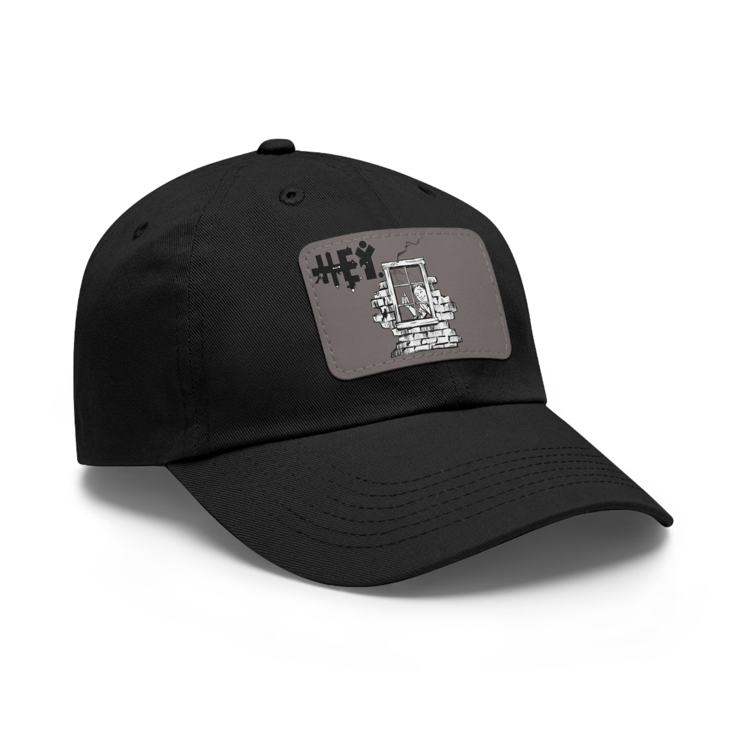 "That Guy, Frank" Dad Hat with Leather Patch (Rectangle)