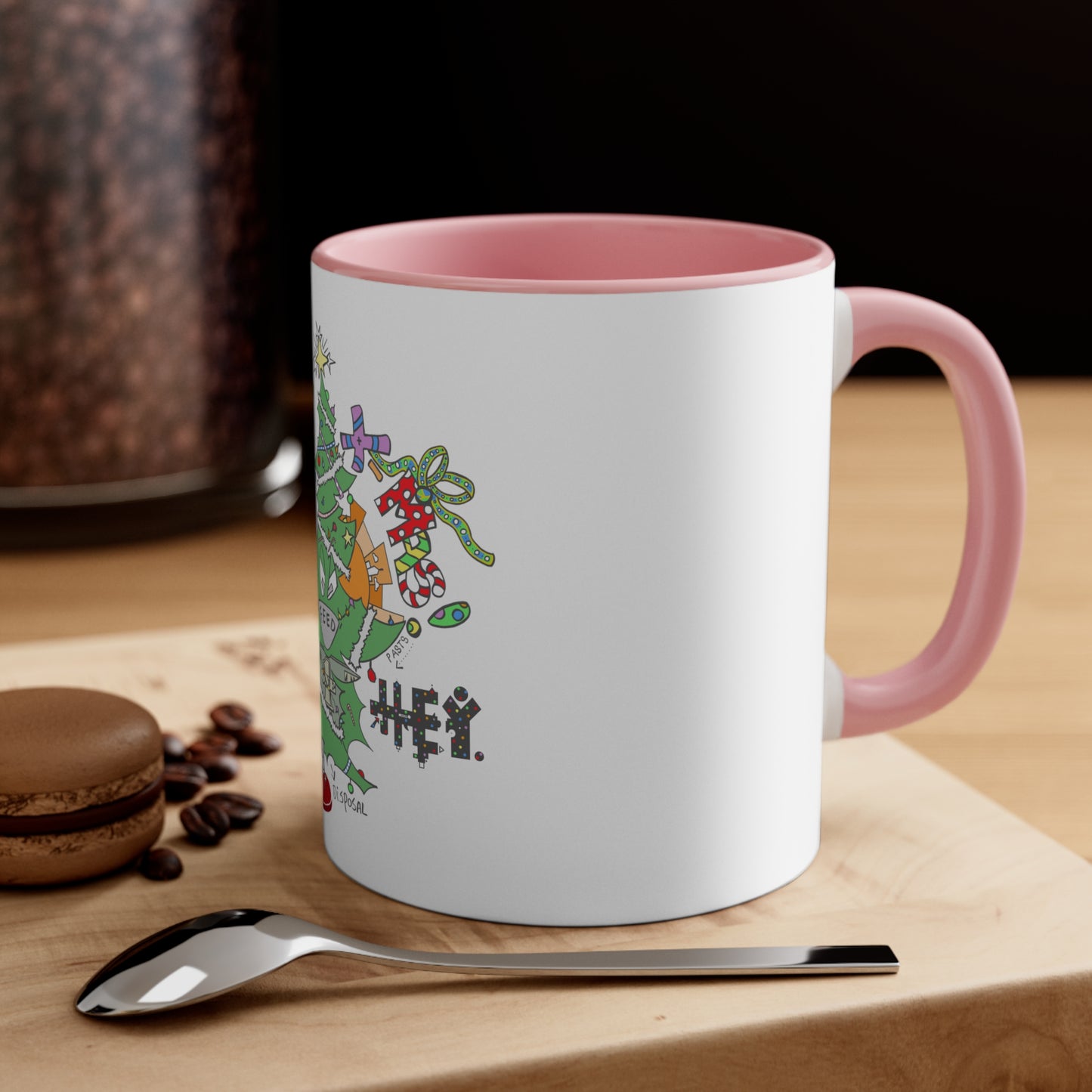 "Hey-Mas Tree" Accent Coffee Mug, 11oz