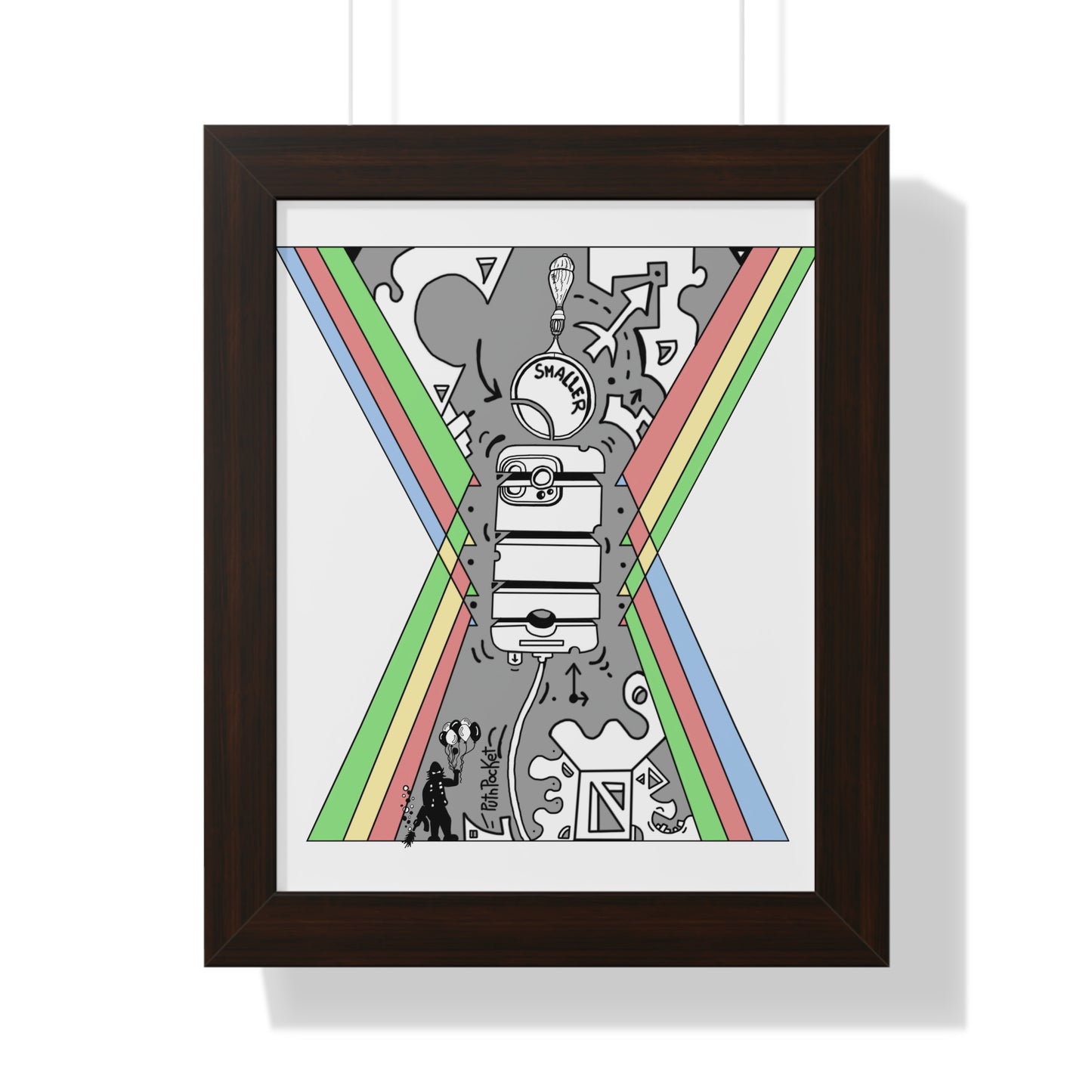 "Cell" by Jon Donovan Framed Vertical Poster