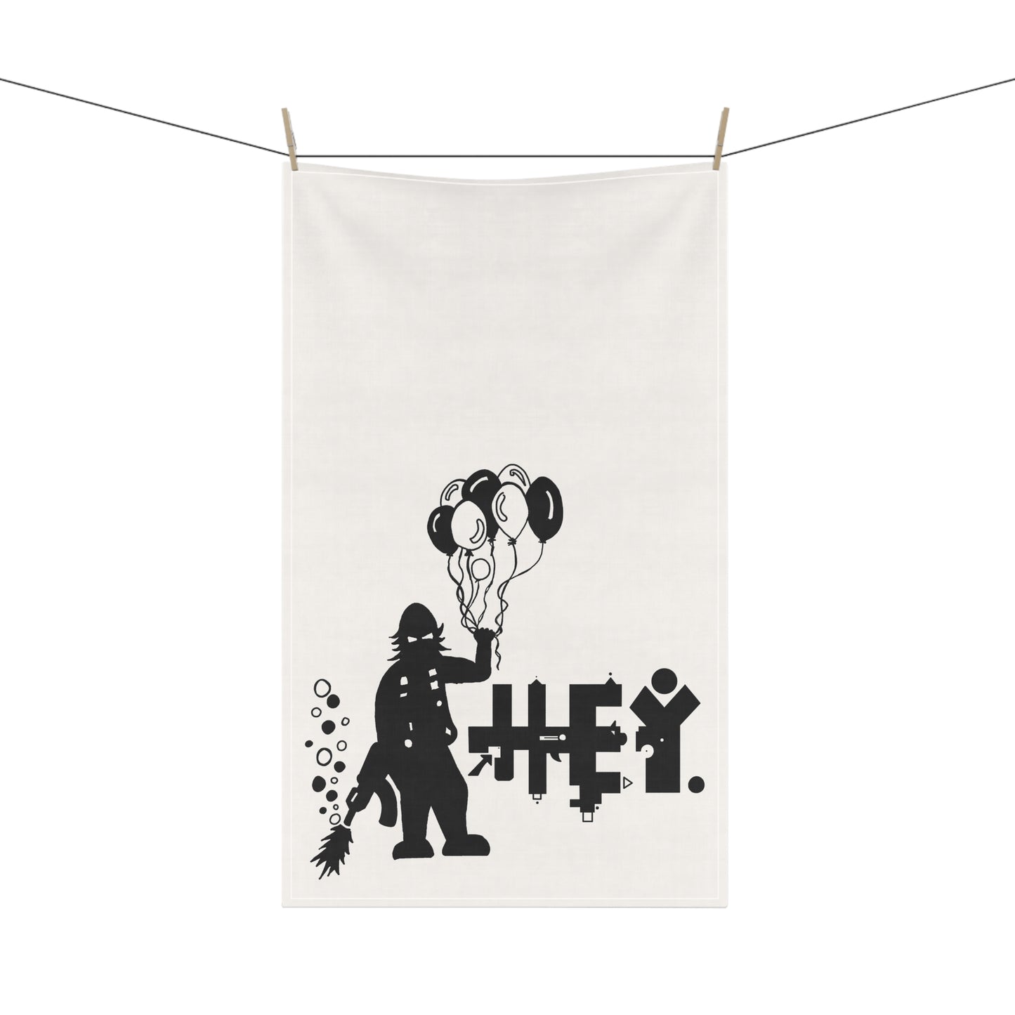 Hey. Brand Balloon Logo Kitchen Towel